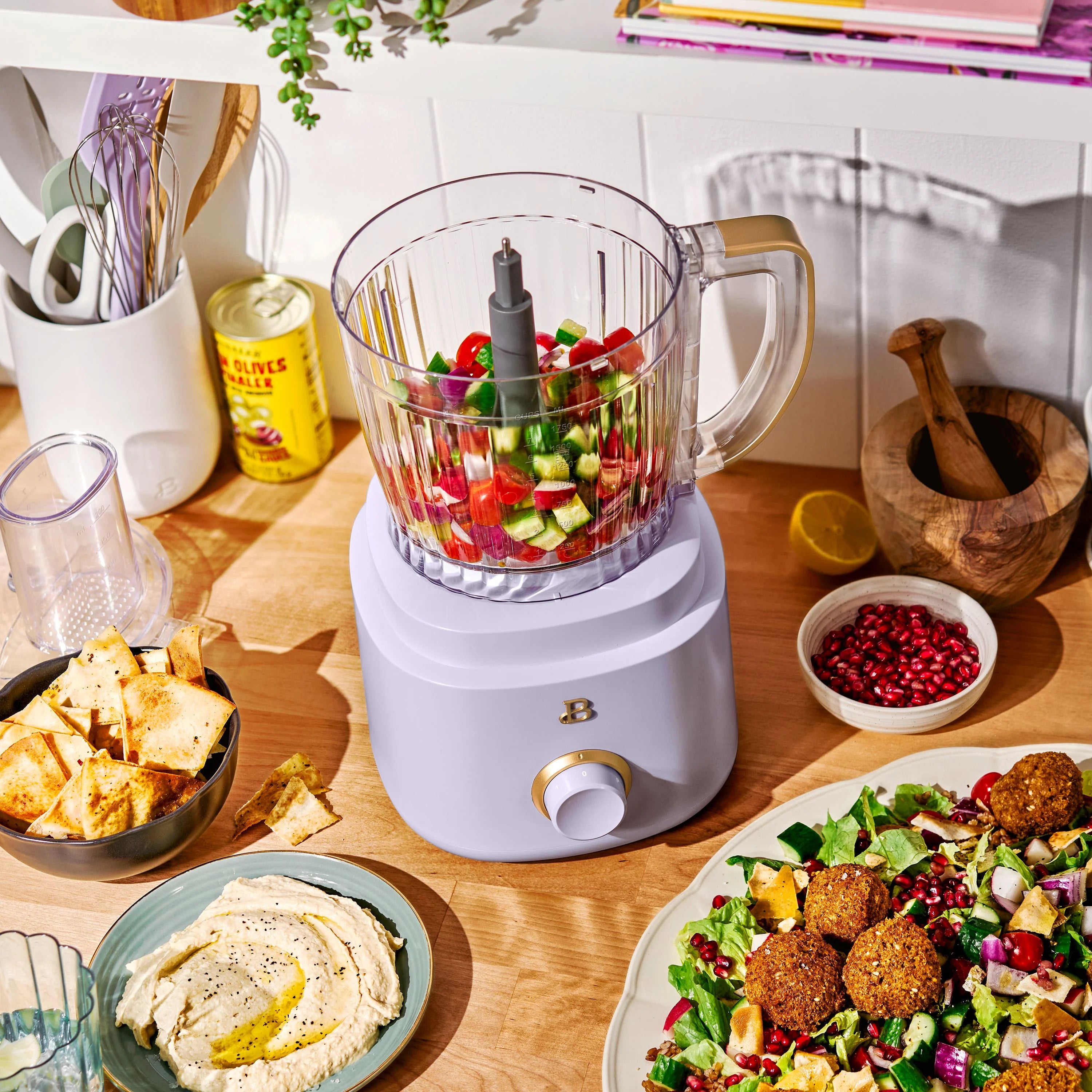 Beautiful 10-Cup Food Processor with Accessories. White Icing by Drew Barrymore