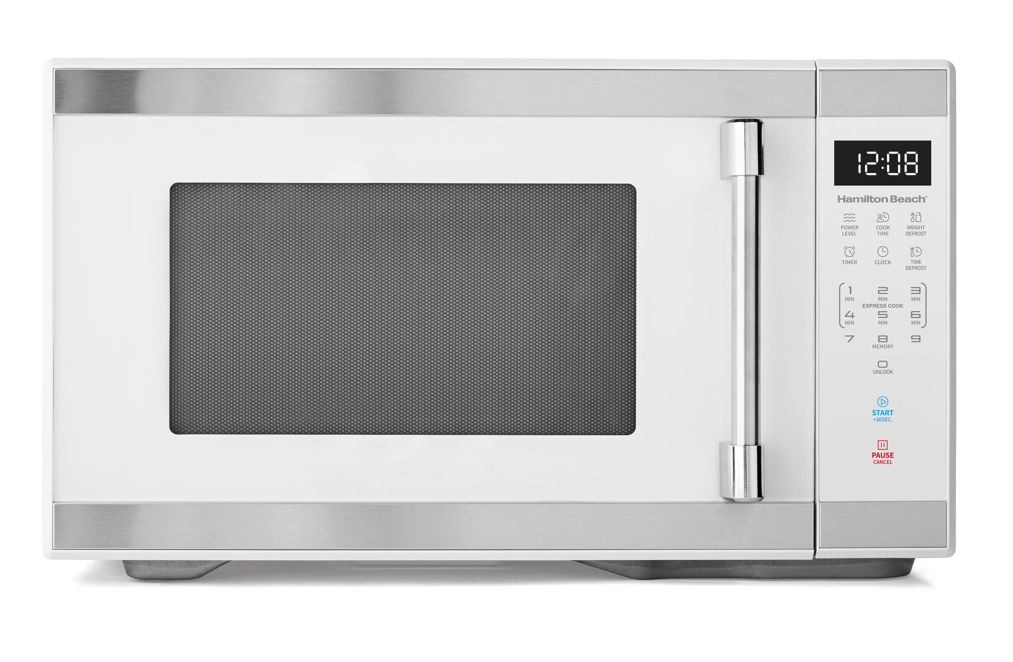 Hamilton Beach 1.1 cu ft Countertop Microwave Oven. Black and Stainless Steel