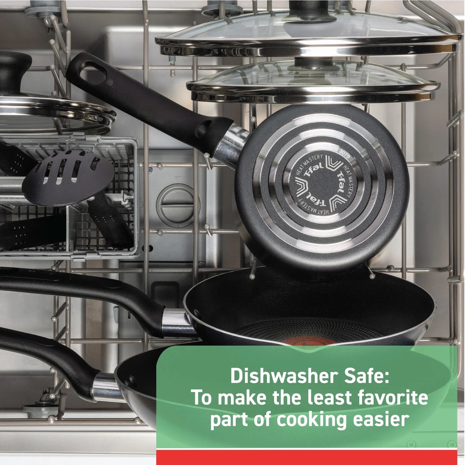T-fal Easy Care. 20 Piece Non-Stick Pots and Pans Cookware Set. Grey