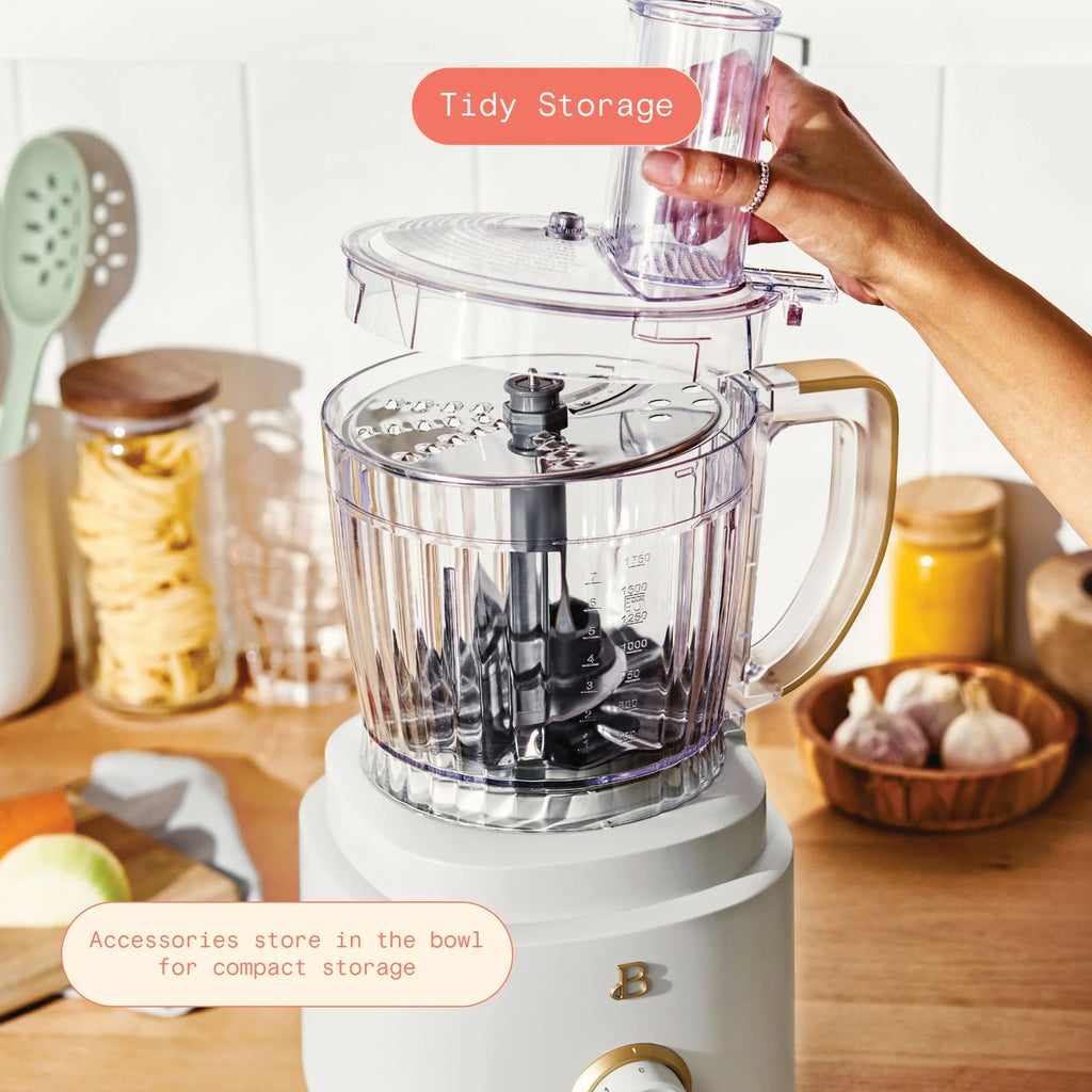 Beautiful 10-Cup Food Processor with Accessories. White Icing by Drew Barrymore