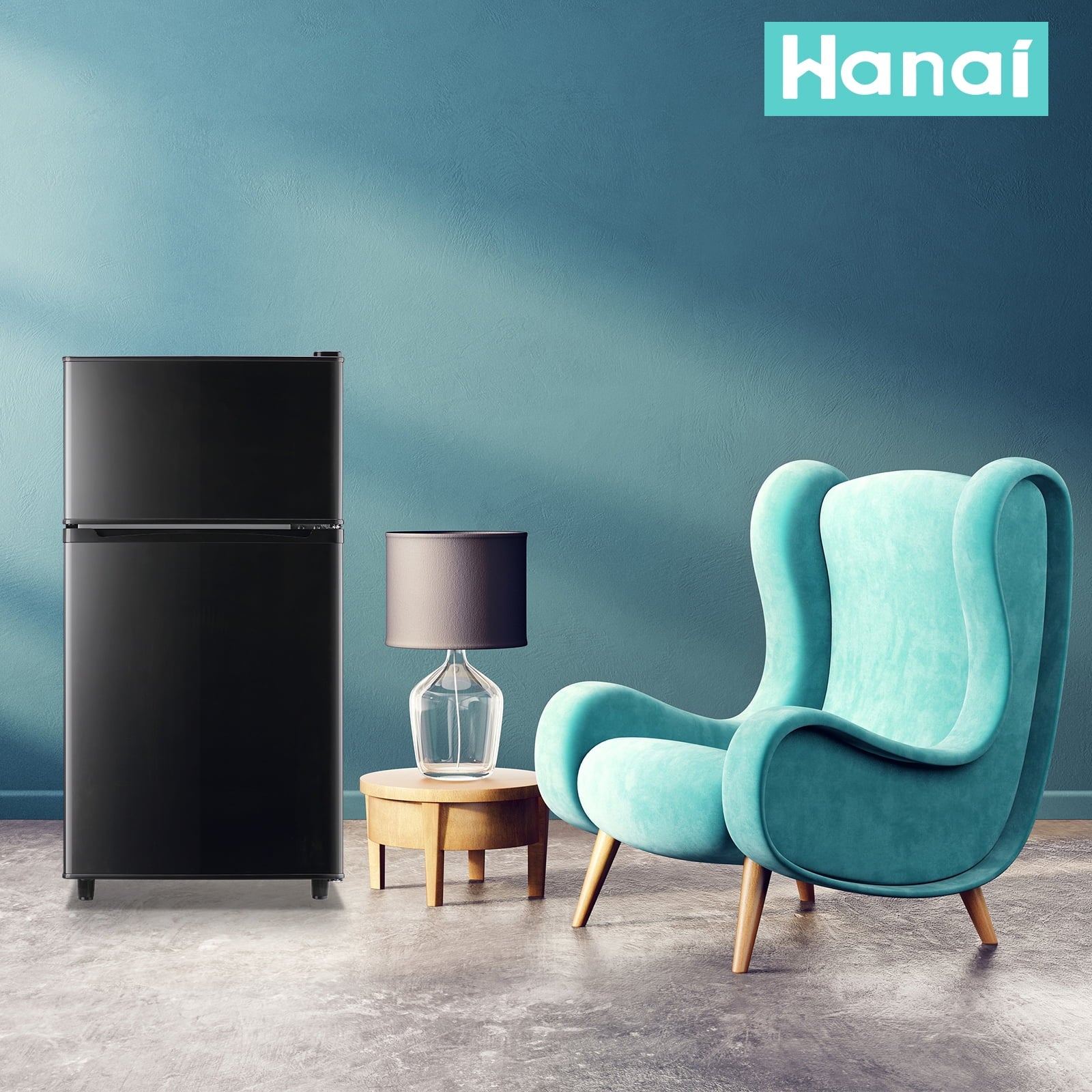 WANAI 5.0 Cu.ft Mini Refrigerator with Freezer 7 Settings Temp Adjustable Large Compact Fridge Silver