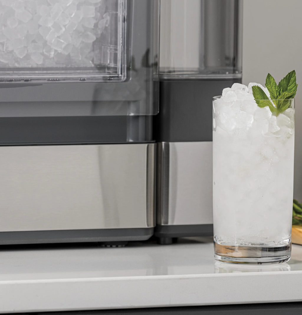 GE Profile? Opal? Nugget Ice Maker + Side Tank. Countertop Icemaker. Stainless Steel. 33lbs Daily Ice Production