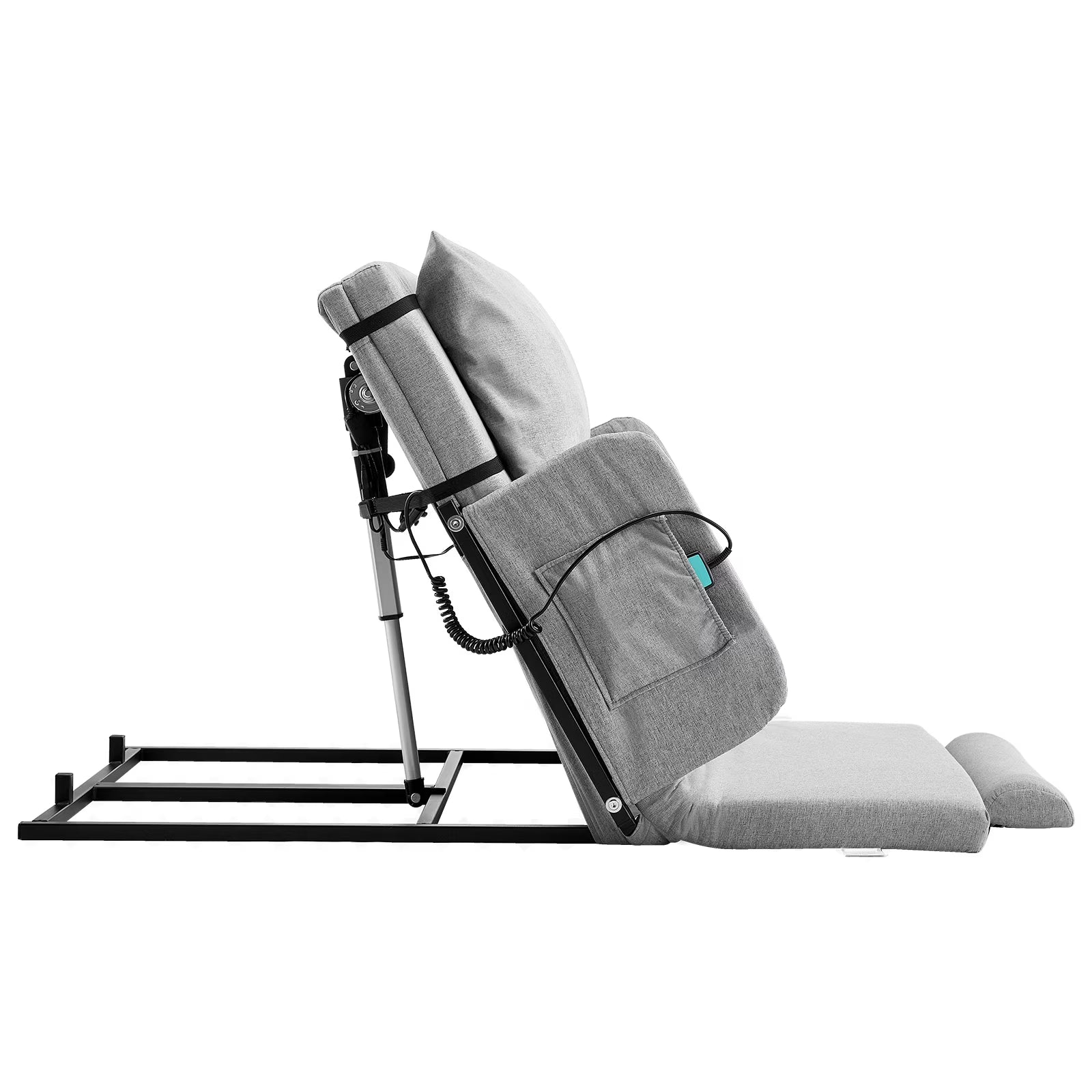 KFFKFF Electric Adjustable Bed Backrest. 300 lbs Capacity. 4-68�� Incline. with Armrest & Storage Pocket. Machine Washable. Ideal for Pregnant Women. Elderly. and Patients