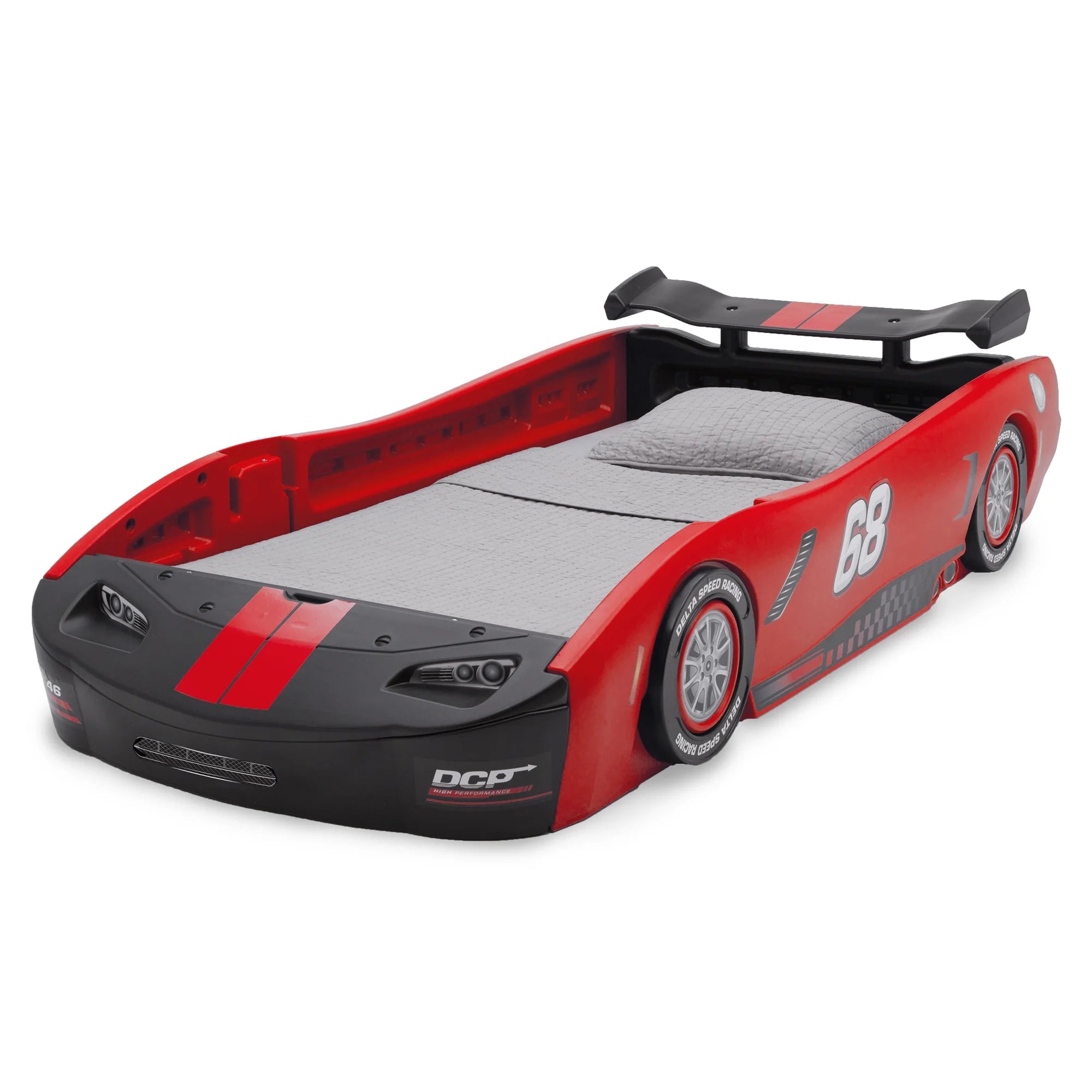 Delta Children Turbo Race Car Twin Bed. Blue
