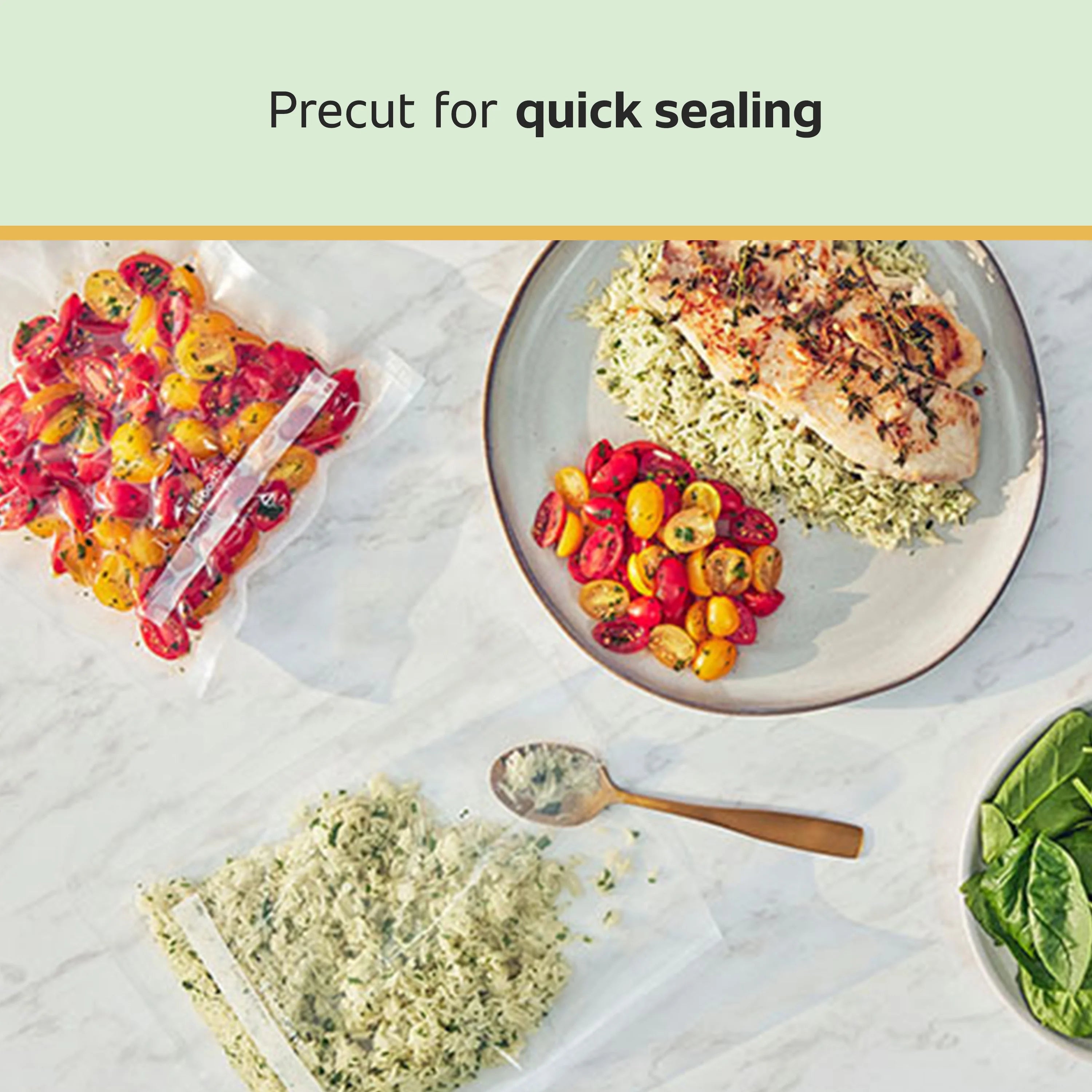 FoodSaver 2-in-1 Vacuum Sealer Machine Starter Kit with (60) Pre-Cut Bags. Professional Food Sealer With Built-In Handheld. Heavy Duty Construction. Complete Starter System for Bulk Food Storage & Freezer Meals