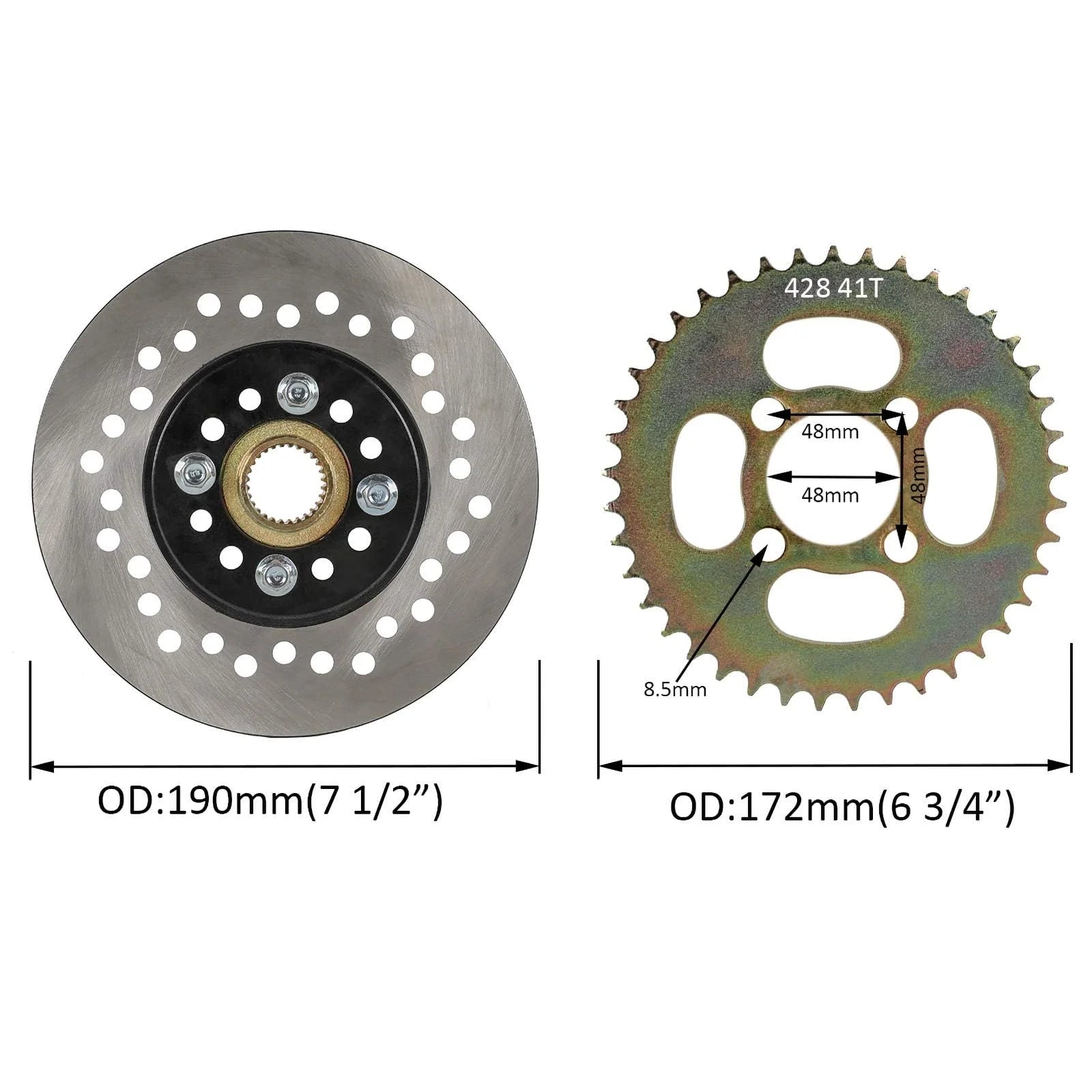32in Rear Axle Kit with 5 Wheels. 11x7.10-5 Tires. 428 41T Sprocket & Brake Caliper Master Cylinder. 3 Stud Hubs. Go Cart Seat for Racing Go Kart. ATV Quad Buggy & Drift Trike. Karting