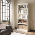 Bevfint 72 Tall Bookcase. White Large Floor Standing Bookshelf. 5 Tier Shelves Open Storage Organizer. Book Case for Living Room Hallway Kitchen Home Office Bedroom. White - 5 Tier