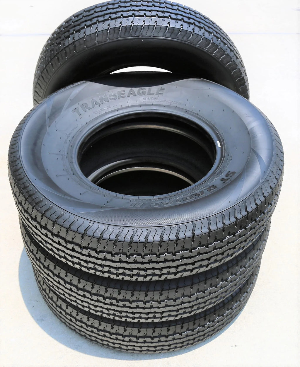 Set of 4 Transeagle ST Radial II Steel Belted ST225/75R15 225/75R15 117/112L E 10 Ply Trailer Tires