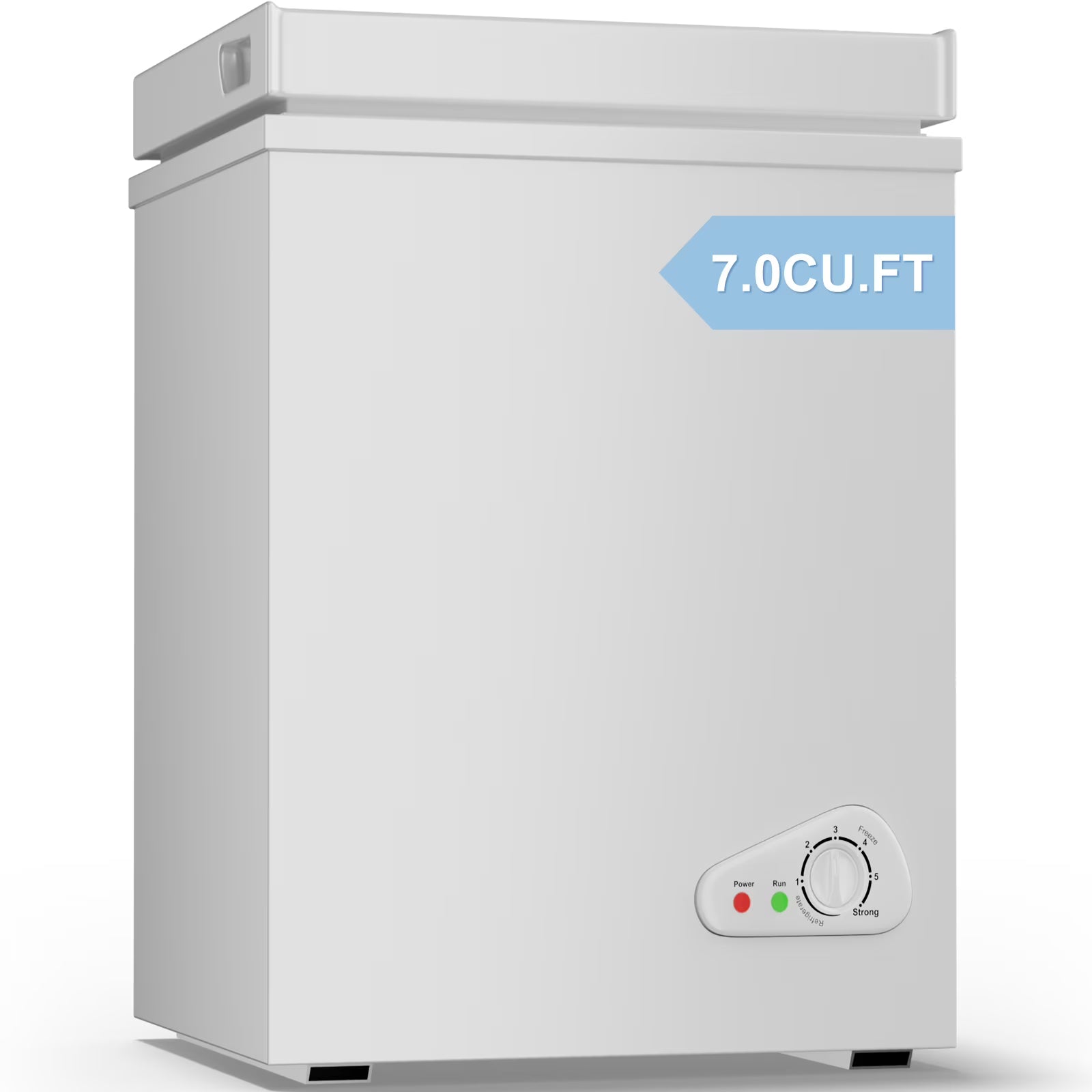 TABU Chest Freezer.3.5 Cu ft Deep Freezer.Garage Ready.Top Open Door.Black