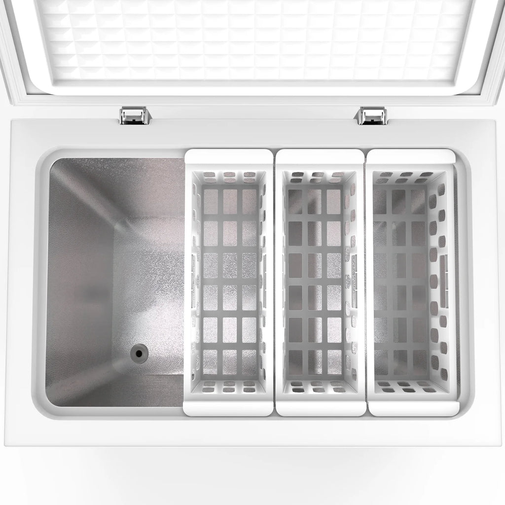 KNDKO 7.0 cu.ft. Chest Freezer with Adjustable Temperature. Free Standing Top Open Door Compact Freezer with Removable Basket for Kitchen/Home/Bar/Garage/Office