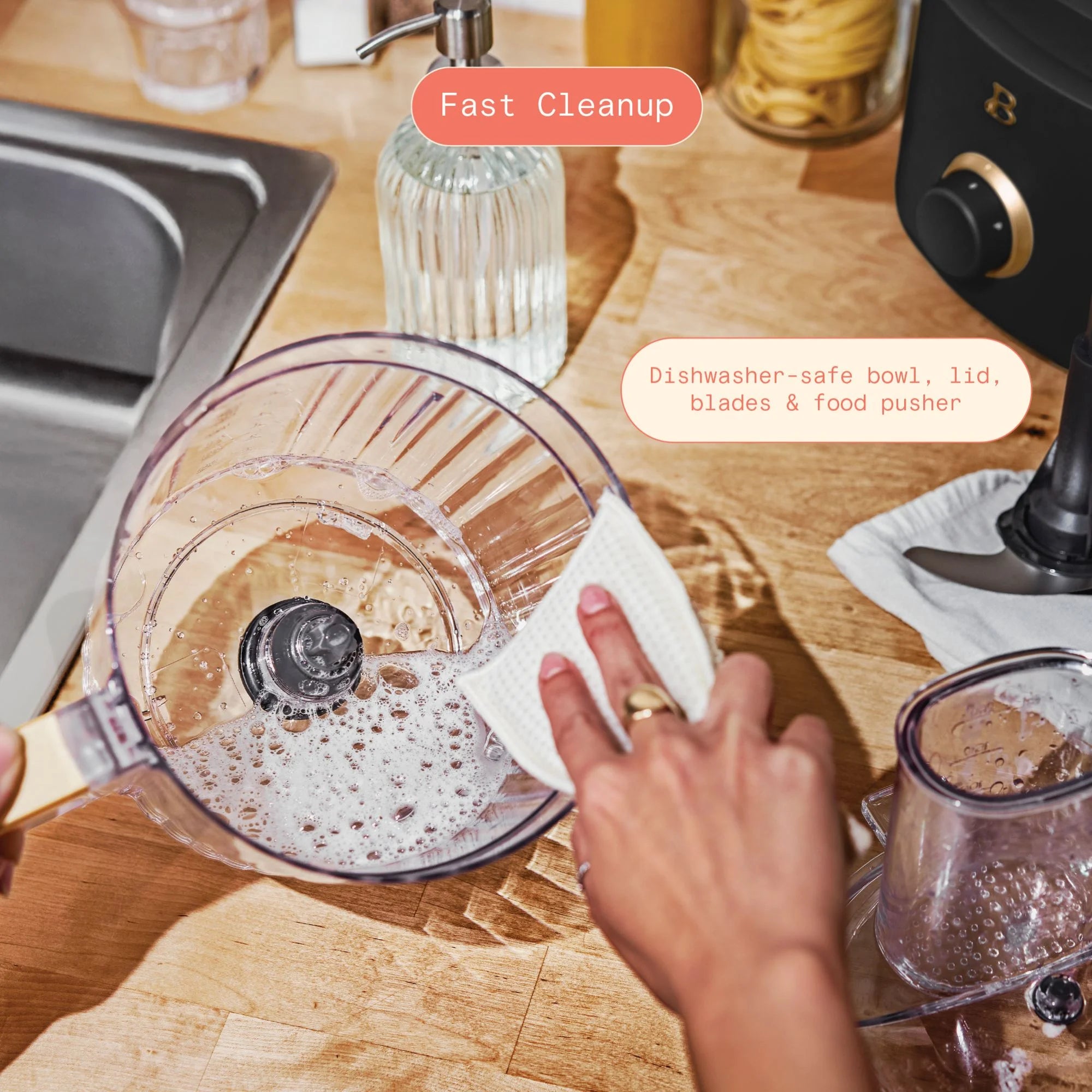Beautiful 10-Cup Food Processor with Accessories. White Icing by Drew Barrymore
