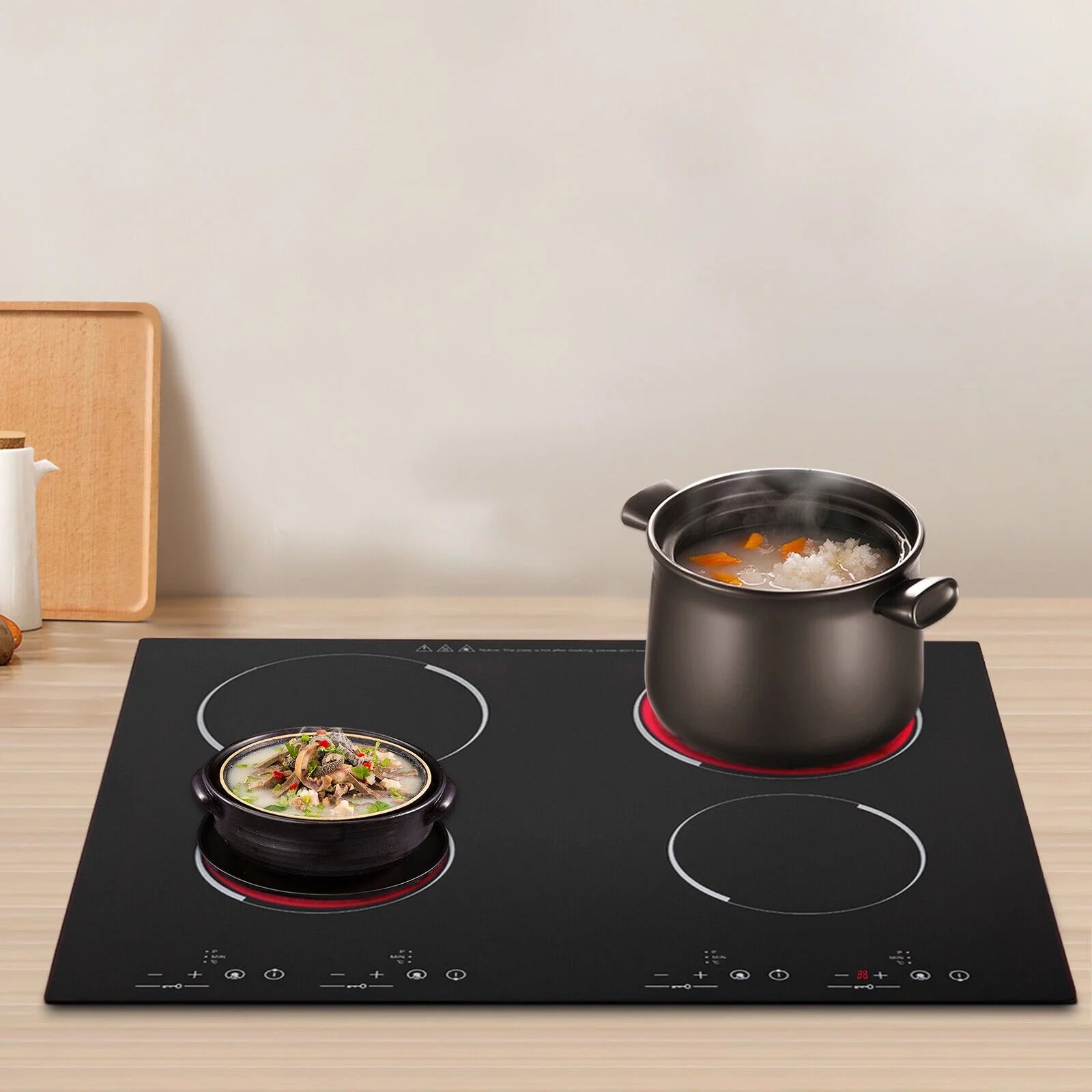 4-Burners Electric Ceramic Cooktop Built-in Cooktop Stove Ceramic Cooking Stove for kitchens. cabins