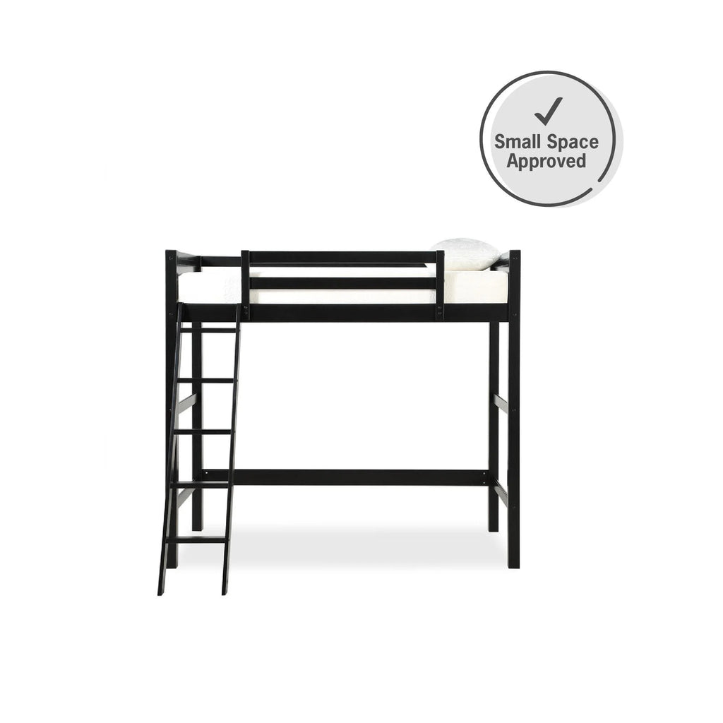 Your Zone Kiarah Twin Loft Bed with Ladder. White