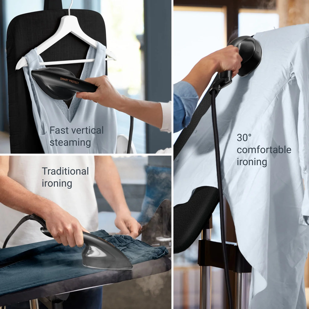 Rowenta IXEO Full Size Steamer for Clothes with Ironing Board. Garment Steamer. 65 Inch. 1500 Watts. Portable. QR1410