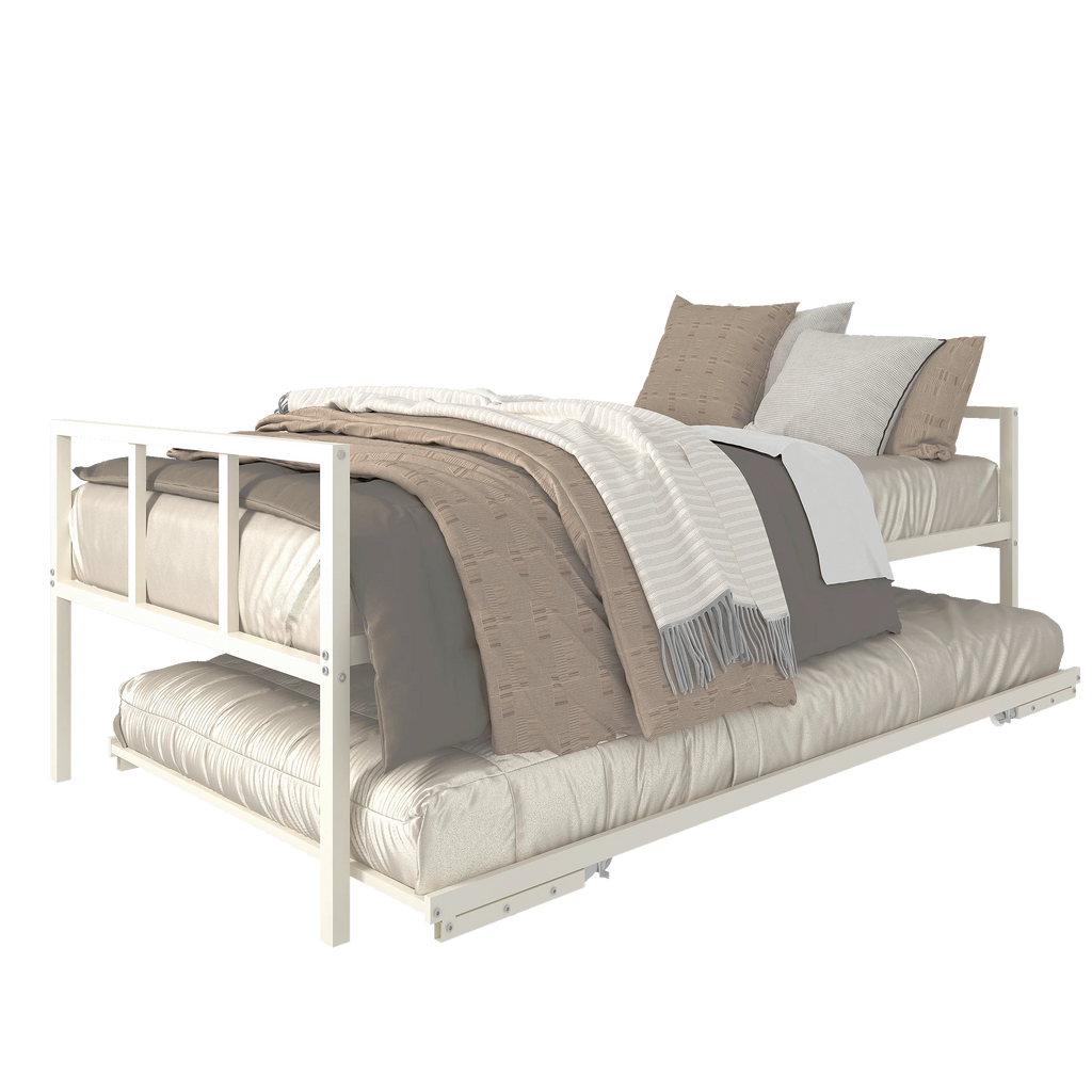 Milliard Twin Daybed and Fold-up Trundle Set. Frame - Mattresses Sold Separately (Black)