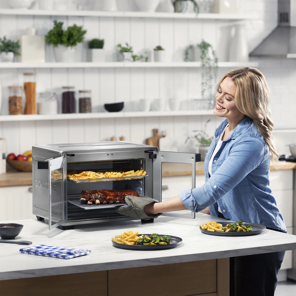 Gourmia 1700W 9-Slice Digital Toaster Oven Air Fryer. 12 Cooking Preset. 35L. Stainless Steel