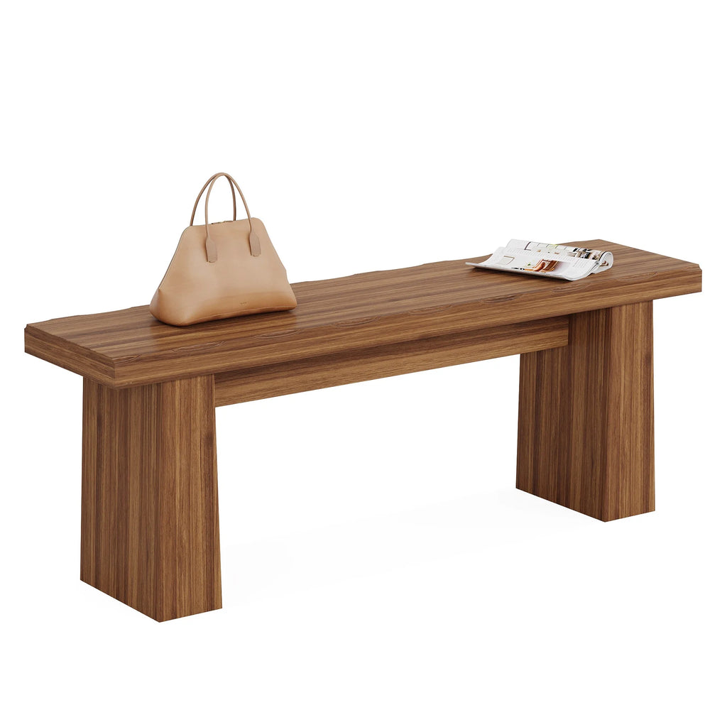 Fnova 48 Wooden Two - Person Backless Entryway Bench with Under - Bench Storage for Outdoor Garden. Living Room. Bedroom. Dining Room. Hallway