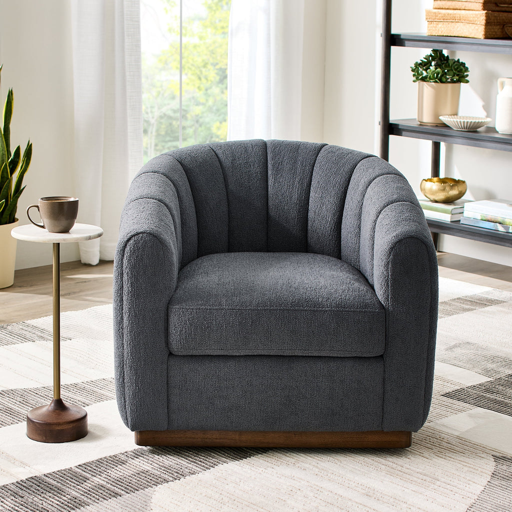 Better Homes & Gardens Lillian Accent Swivel Chair. Cream Linen