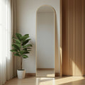 MAYEERTY 57*20in Arched Full Length Mirror Freestanding Body Dressing Mirror. Aluminium Alloy Framed. Arched