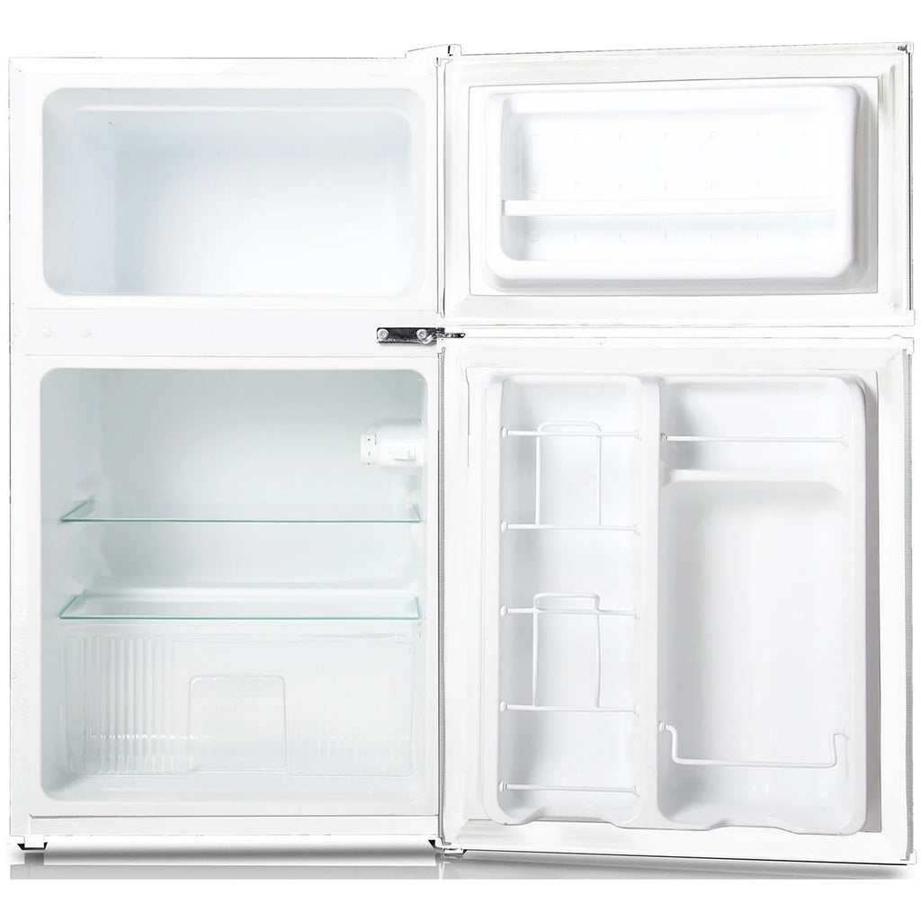 Keystone New Standard 3.1 Cu. ft. 18.5 in W Compact Standard Door Refrigerator/Freezer. White. KSTRC312CW