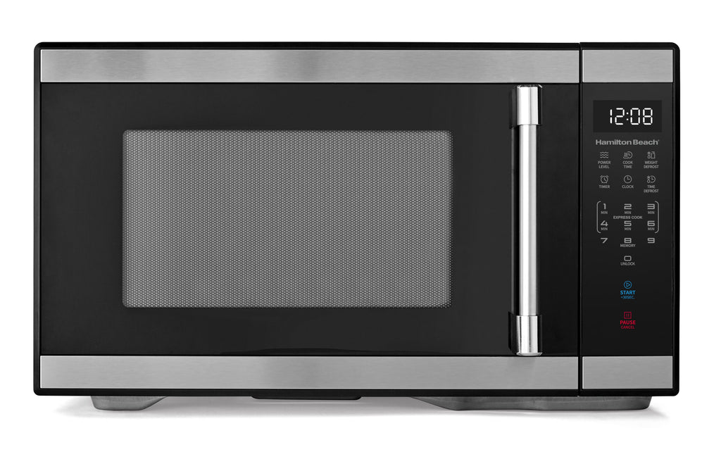 Hamilton Beach 1.1 cu ft Countertop Microwave Oven. Black and Stainless Steel