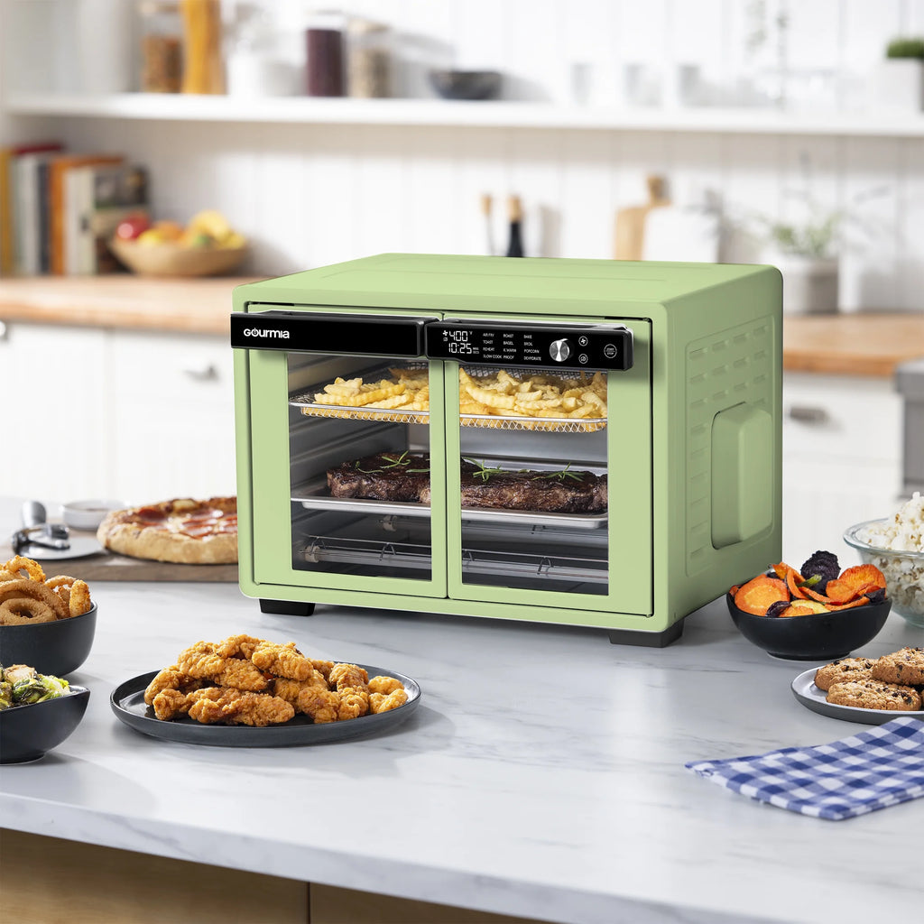 Gourmia 1700W 9-Slice Digital Toaster Oven Air Fryer. 12 Cooking Preset. 35L. Stainless Steel