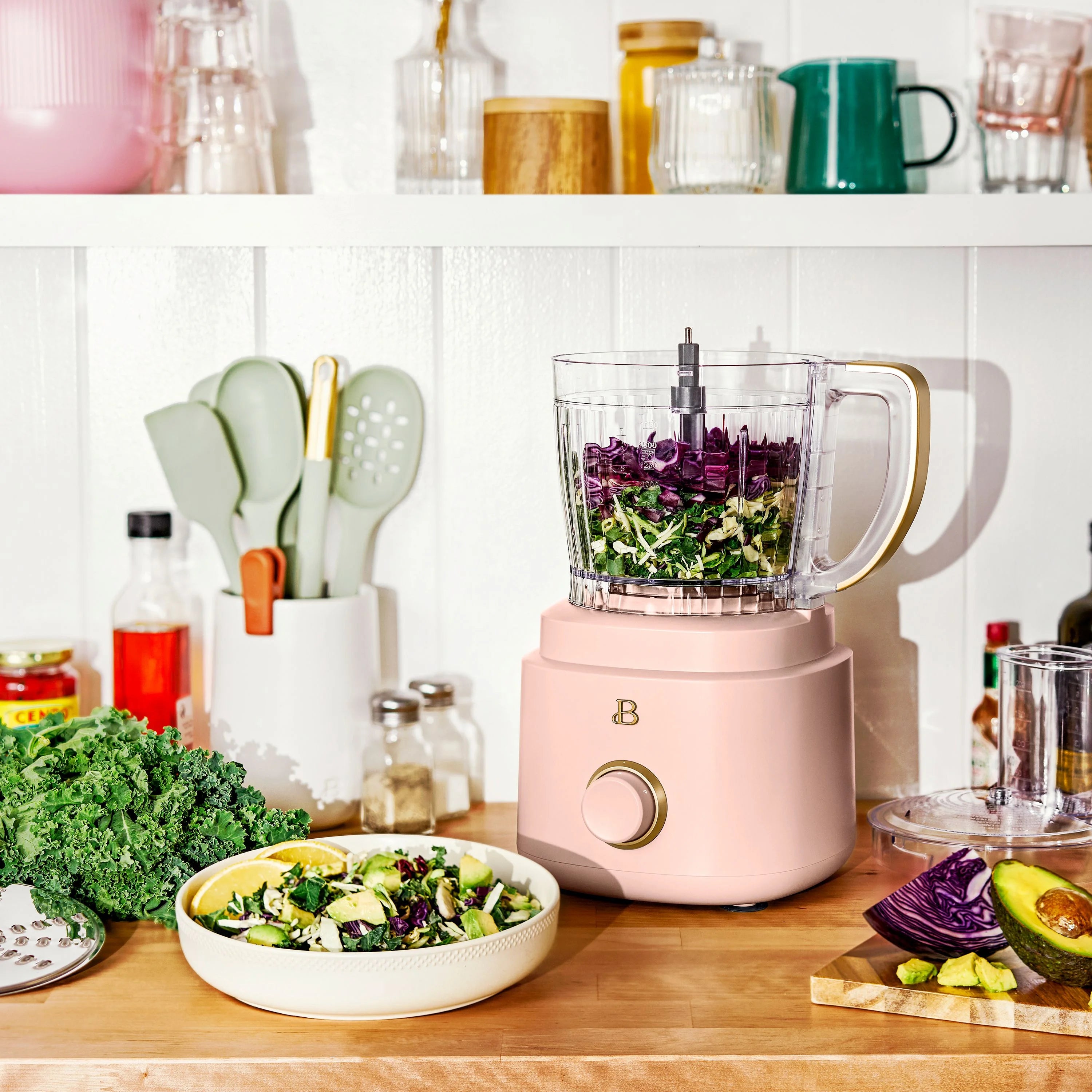 Beautiful 10-Cup Food Processor with Accessories. White Icing by Drew Barrymore