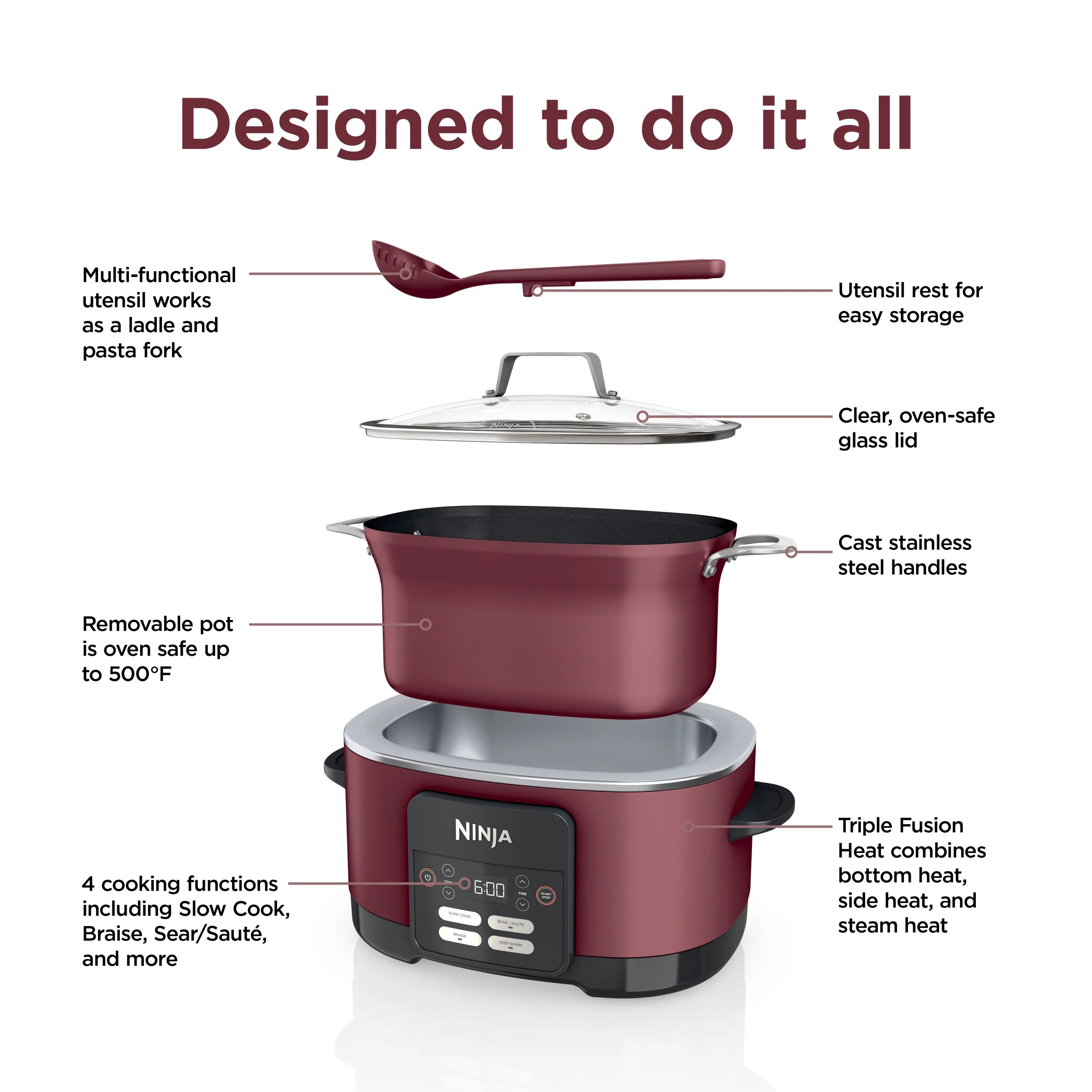 Ninja Foodi Possible Cooker 8.5qt Multi-Cooker. MC1000