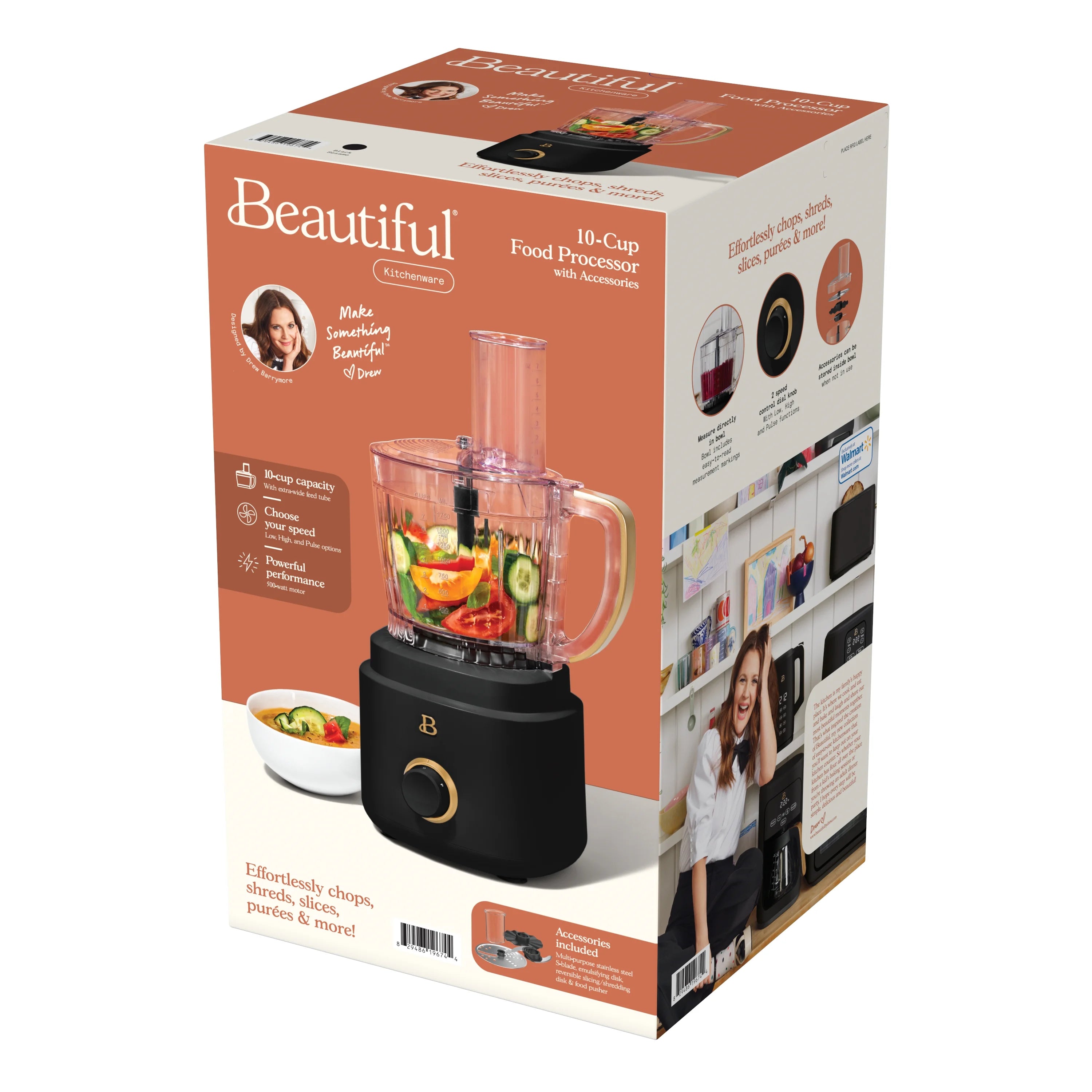 Beautiful 10-Cup Food Processor with Accessories. White Icing by Drew Barrymore