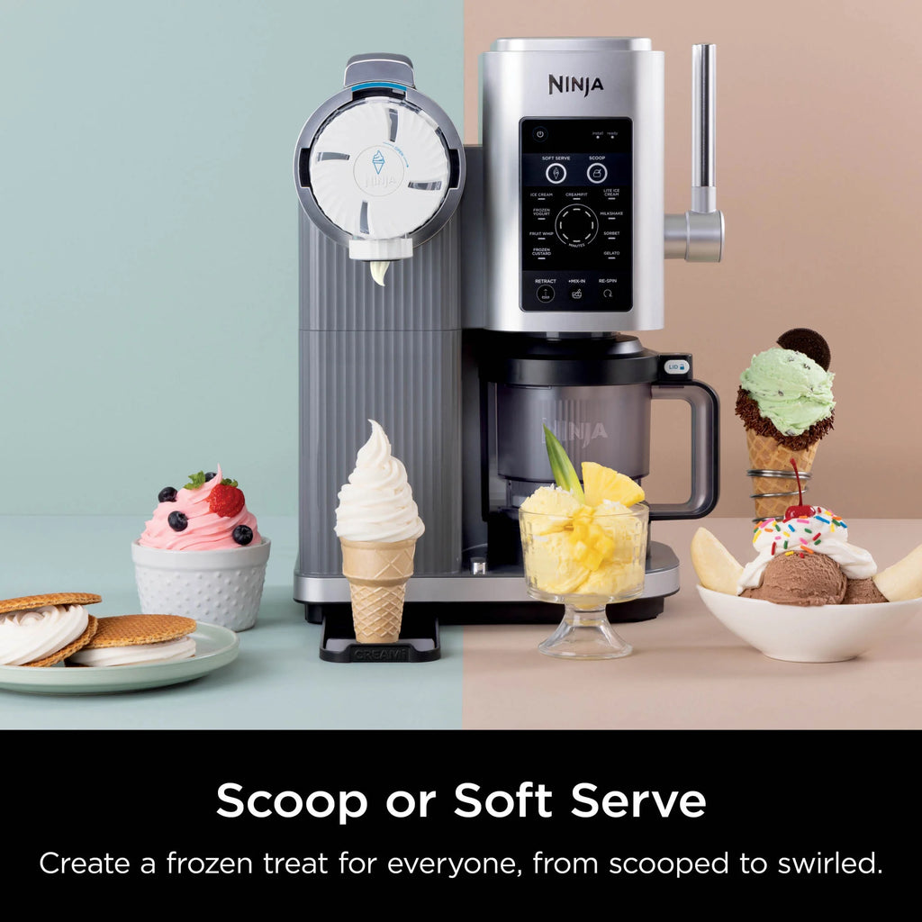 Ninja Swirl? by CREAMi? Soft Serve and Ice Cream Maker. 13 One-Touch Programs. NC701