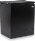 TABU Chest Freezer. 7.0 Cu Ft Deep Freezer with Adjustable Temperature. Compact Freezer with Top Open Door (Black)