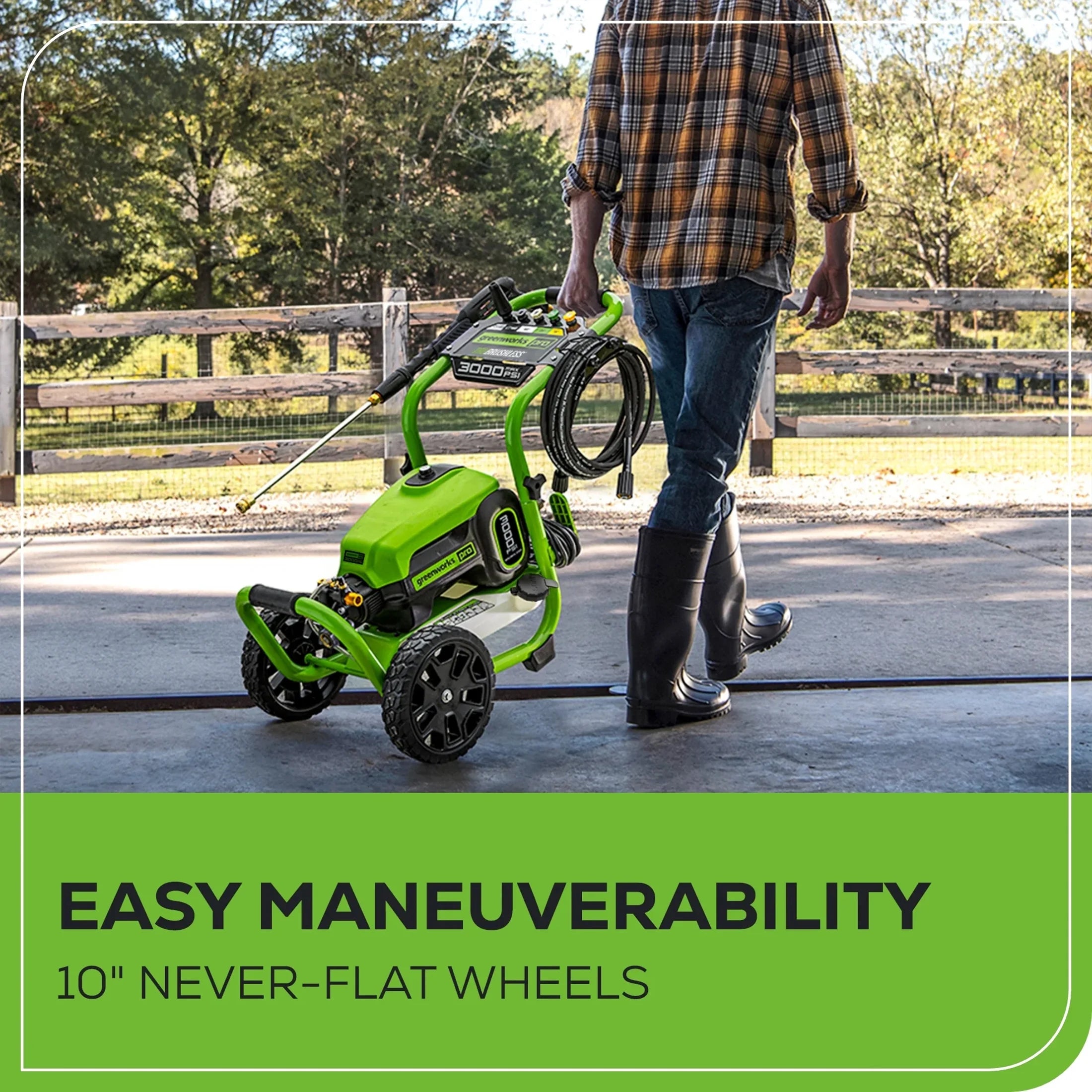 Greenworks 3000 PSI 2.0 Max GPM TruBrushless Electric Pressure Washer (Motor: 120V)
