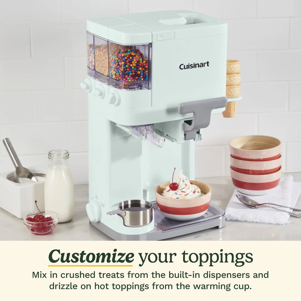 Cuisinart Soft Serve Ice Cream Machine- Mix It In Ice Cream Maker. Mint Green