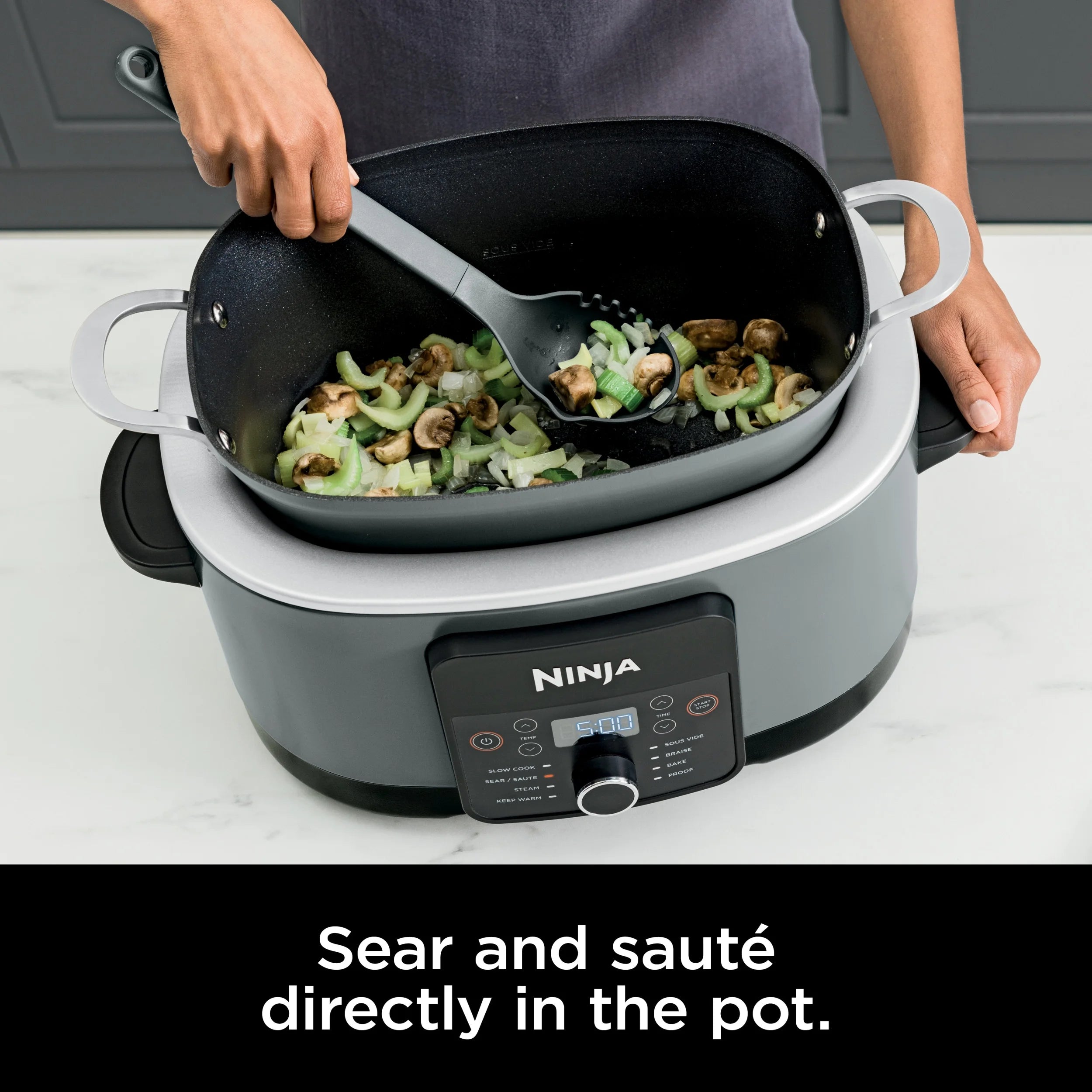 Ninja Foodi 8.5 Qt PossibleCooker PRO.Gray. MC1001