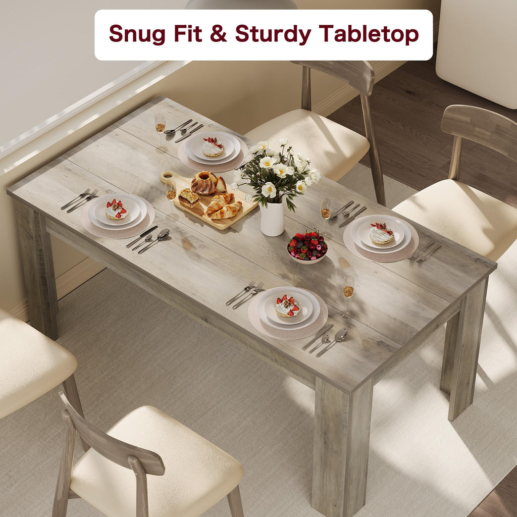 Dining Table for 4-6.63-inch Dining Tables for 4.Farmhouse Kitchen Table with Large Tabletop.Rectangular Dining Room Table.Kitchen Dining Table Dinner Table for Kitchen.Living Room��Only table��