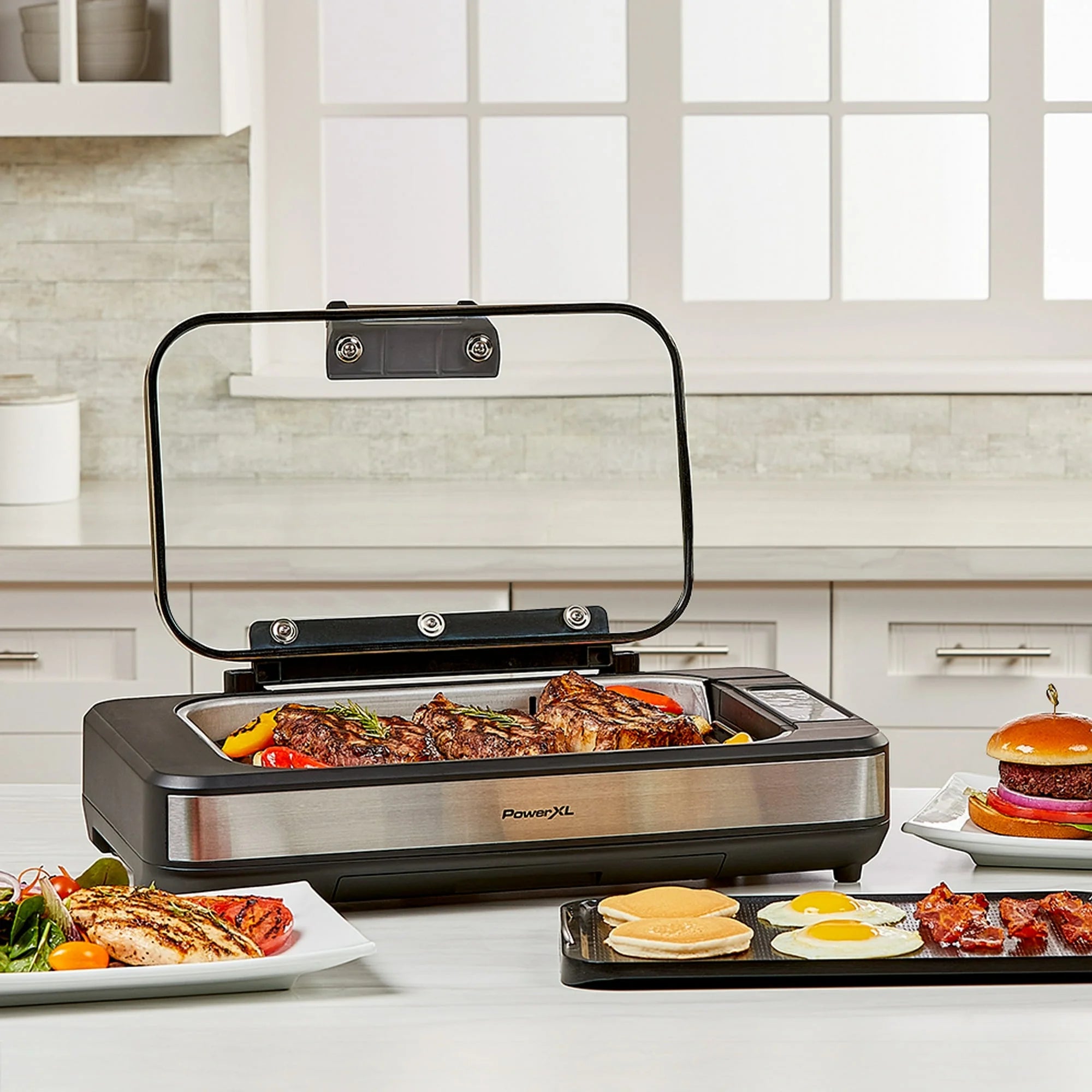 PowerXL Smokeless Grill Elite. AirFlow Technology. Smoke Capture Fan