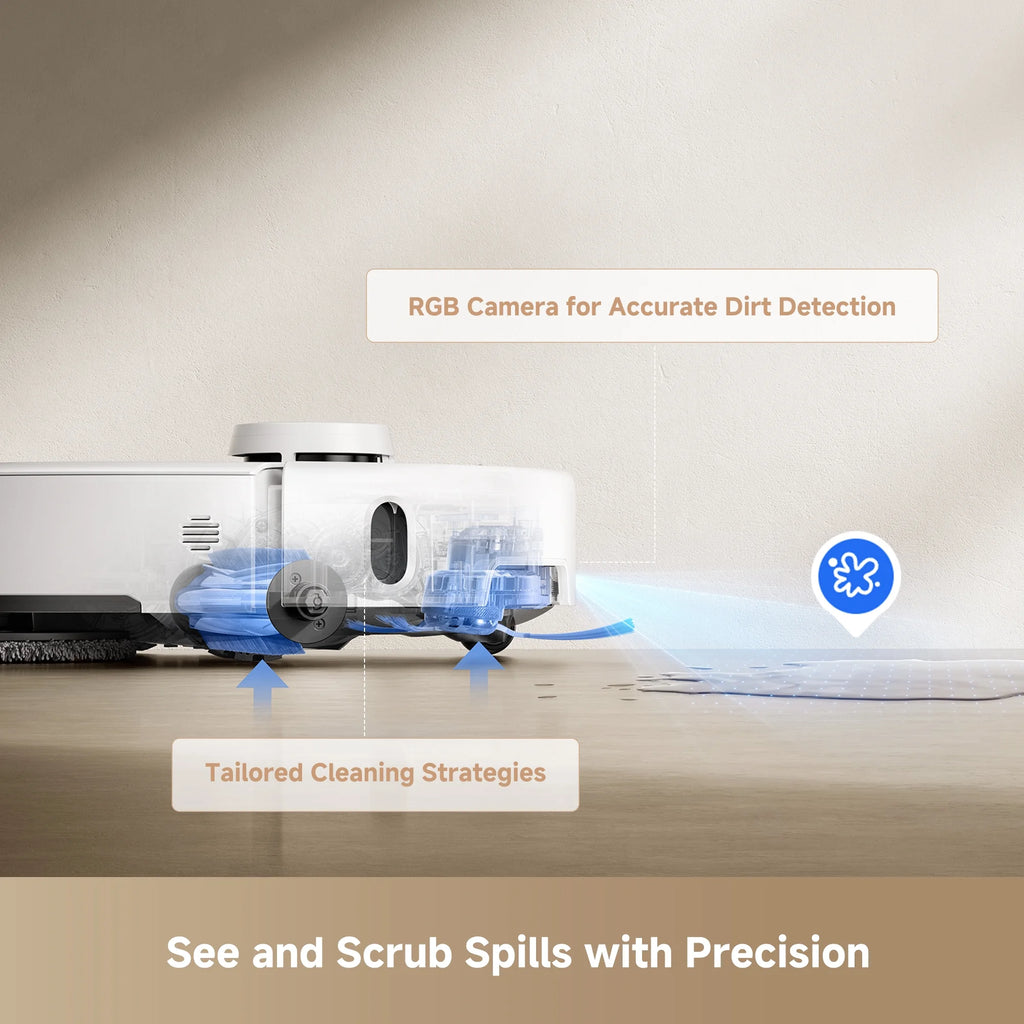 MOVA P50 Pro Ultra Robot Vacuum Cleaner Removable&Liftable Mop.Anti-Tangle.Self Drying&Cleaning