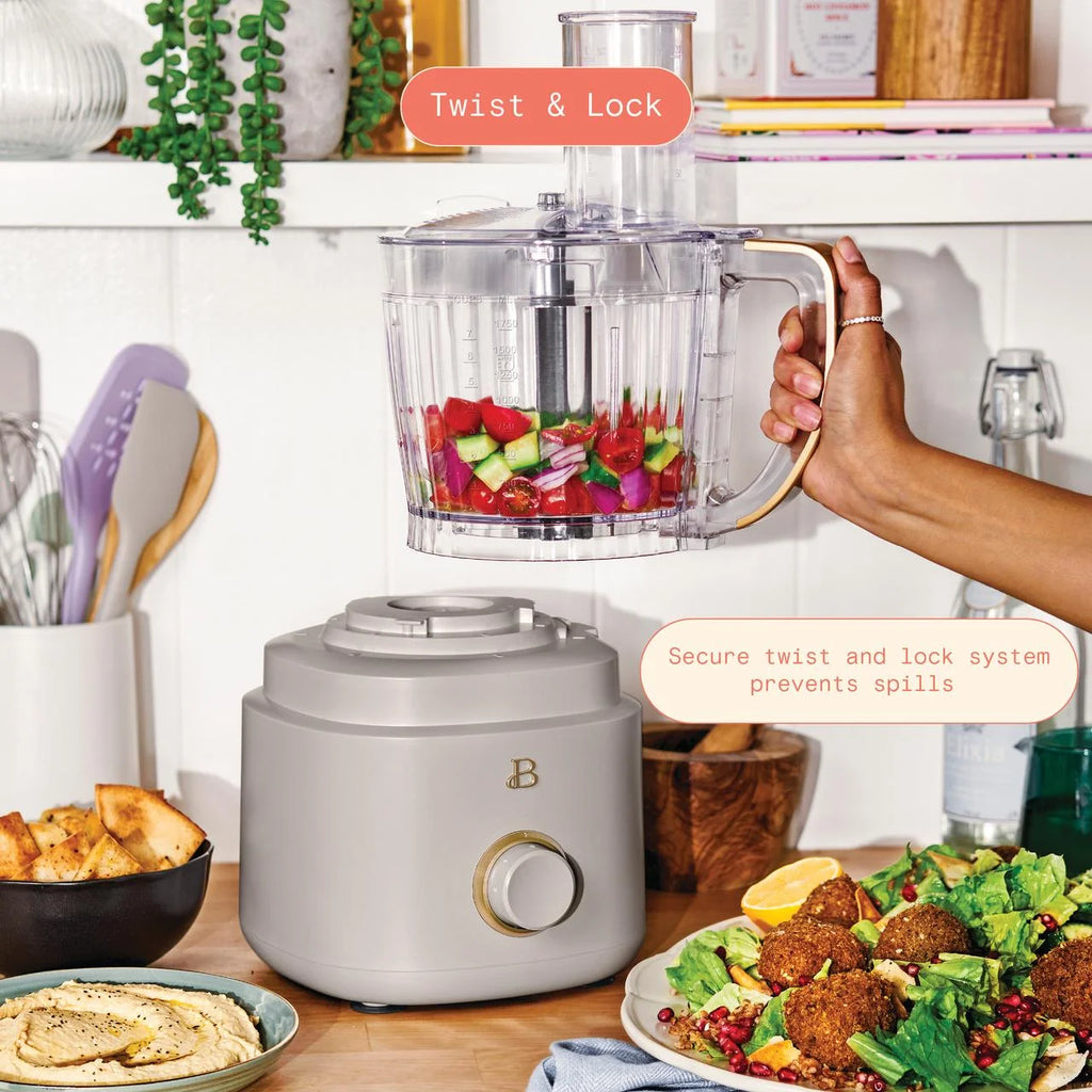 Beautiful 10-Cup Food Processor with Accessories. White Icing by Drew Barrymore
