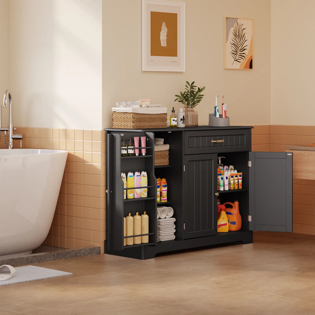 Coffee Bar. Lofka 42 Kitchen Storage Cabinet. Sideboard Buffet Cabinet with 8 Shelves. 1 Drawer