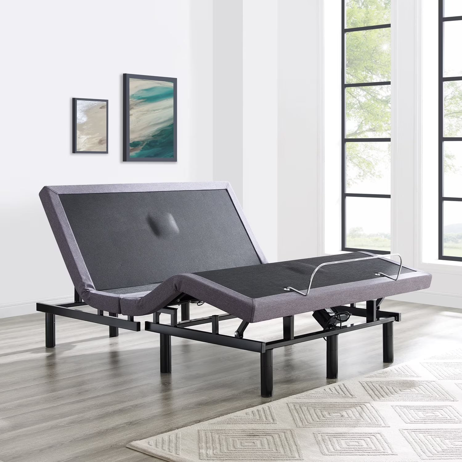 IdealBase Adjustable Bed Frame Twin XL. Massaging Zero Gravity Adjustable Bed Base. Electric Adjustable Beds with 3 Speed Head & Foot Massage. Wireless Remote. 2 USB Ports. 800LBs Capacity Gray