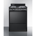24 wide electric coil range in black