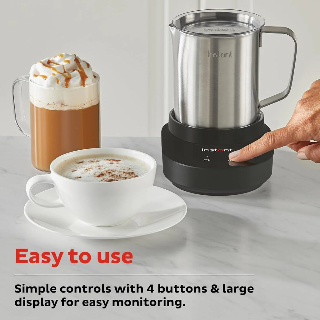 Instant Pot Instant Magic Froth 9-in-1 Electric Milk Steamer and Frother.17oz Stainless Steel Pitcher.Hot and Cold Foam Maker and Milk Warmer for Lattes