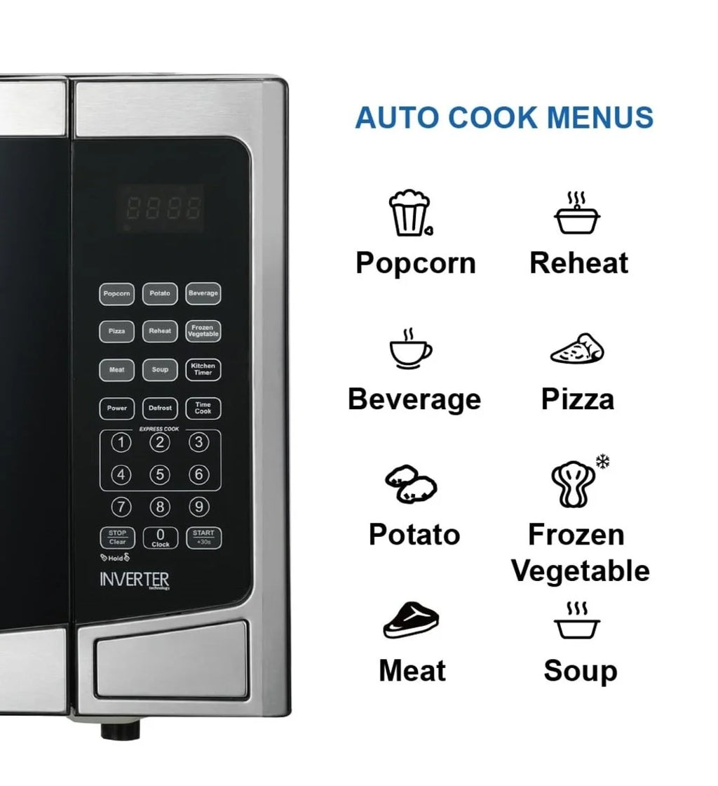 Emerson 1.2 Cu Ft. 1000W Stainless Steel Countertop Microwave Oven with Inverter Technology. Touch Control. MWI1212SS