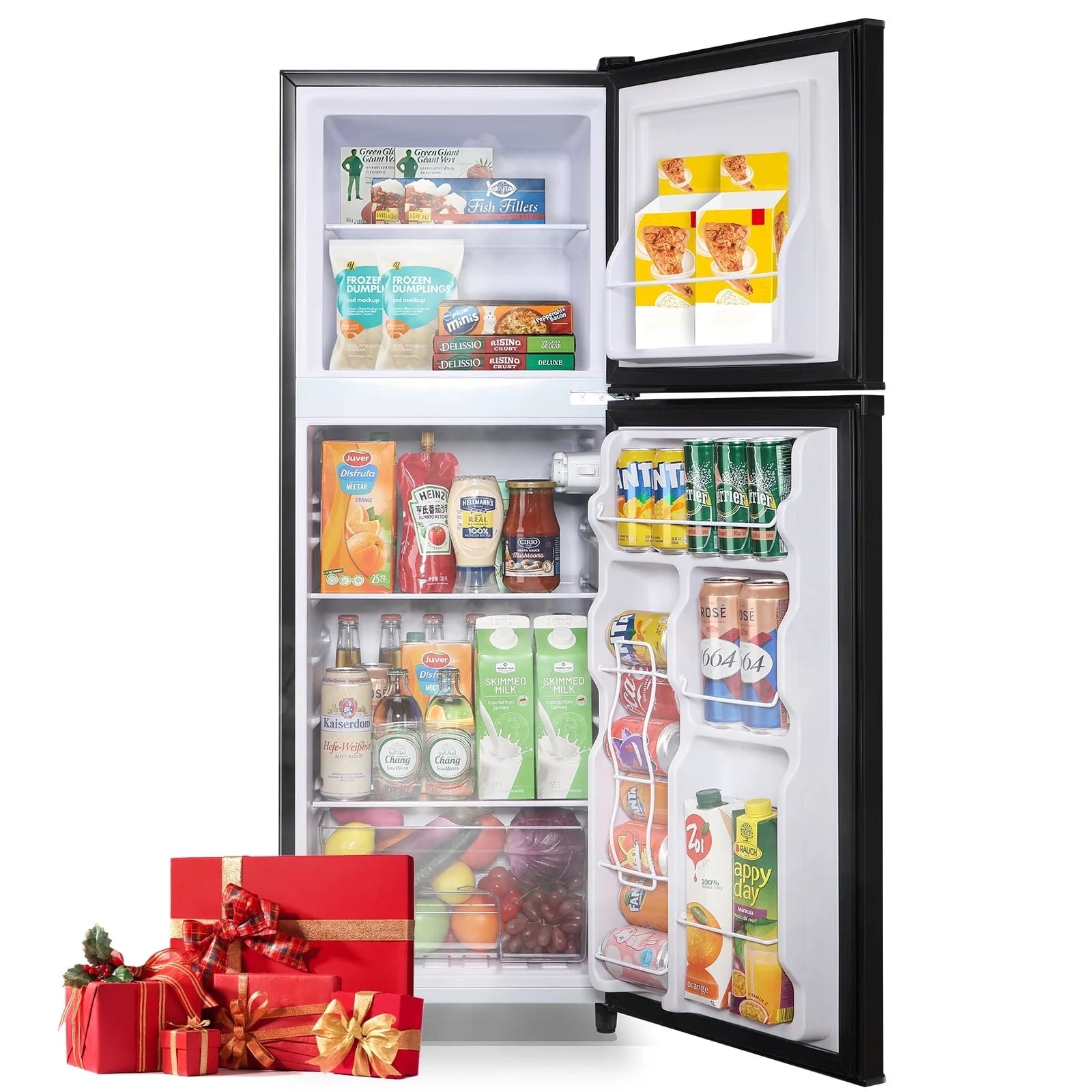 WANAI 4.5 Cu.ft Large Size Mini Fridge with Adjustable Thermostat. Compact Refrigerator Silver. New