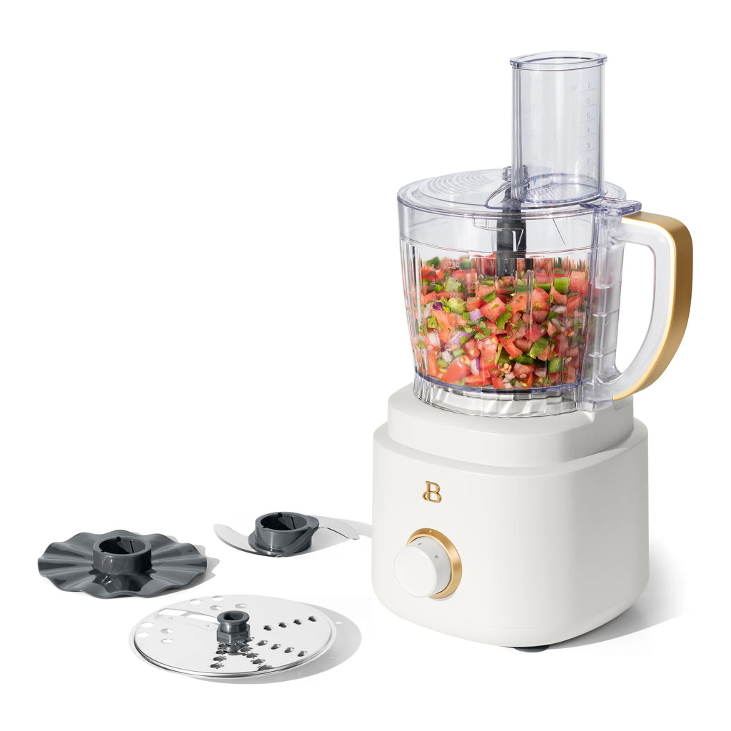Beautiful 10-Cup Food Processor with Accessories. White Icing by Drew Barrymore