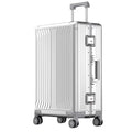 All Aluminum Magnesium Hardshell Carry on Luggage with Wheels. Modern Zipperless Hardshell Checked Luggage with TSA Lock. Airline Approved Metal Suitcase Travel Metal Rolling Luggage