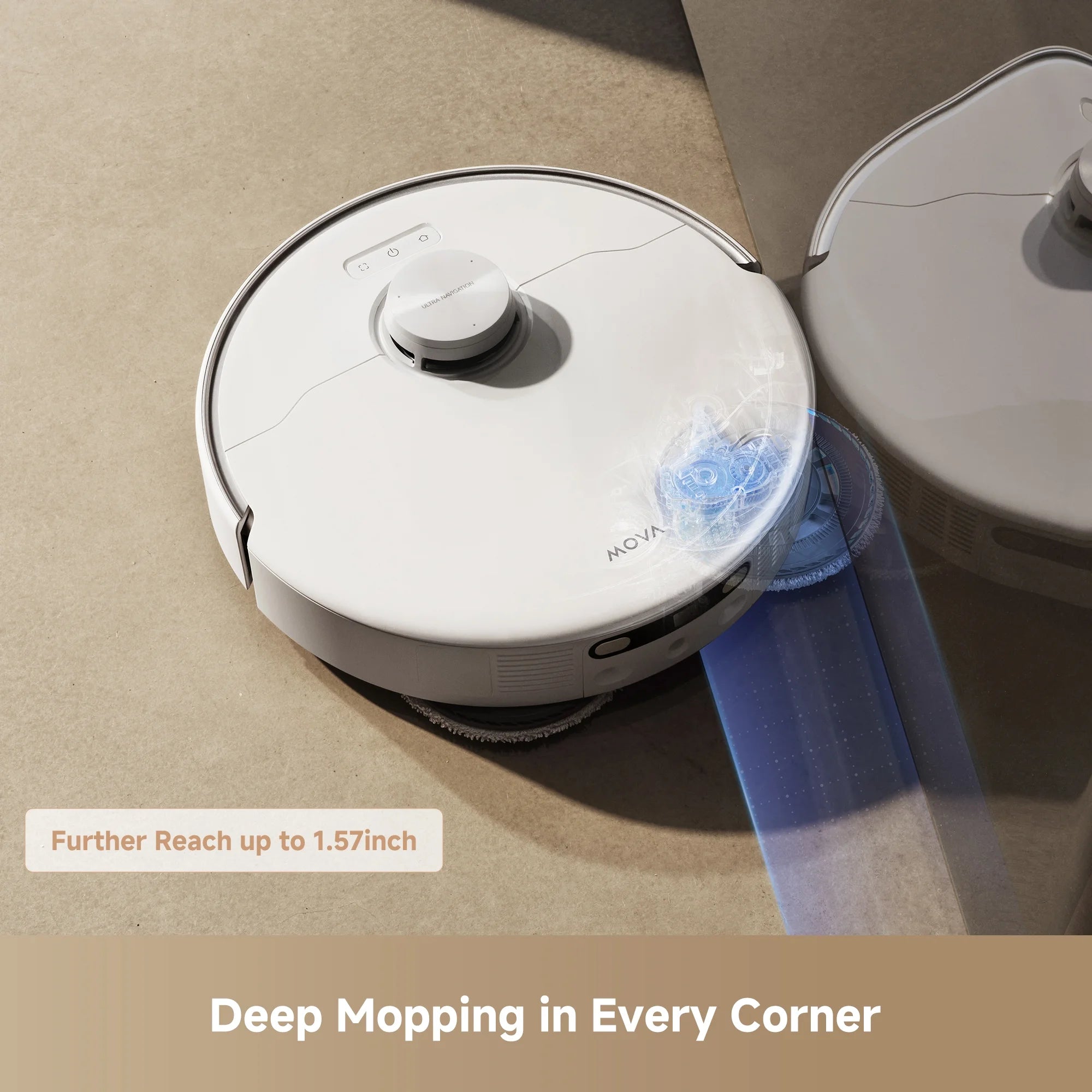 MOVA P50 Pro Ultra Robot Vacuum Cleaner Removable&Liftable Mop.Anti-Tangle.Self Drying&Cleaning