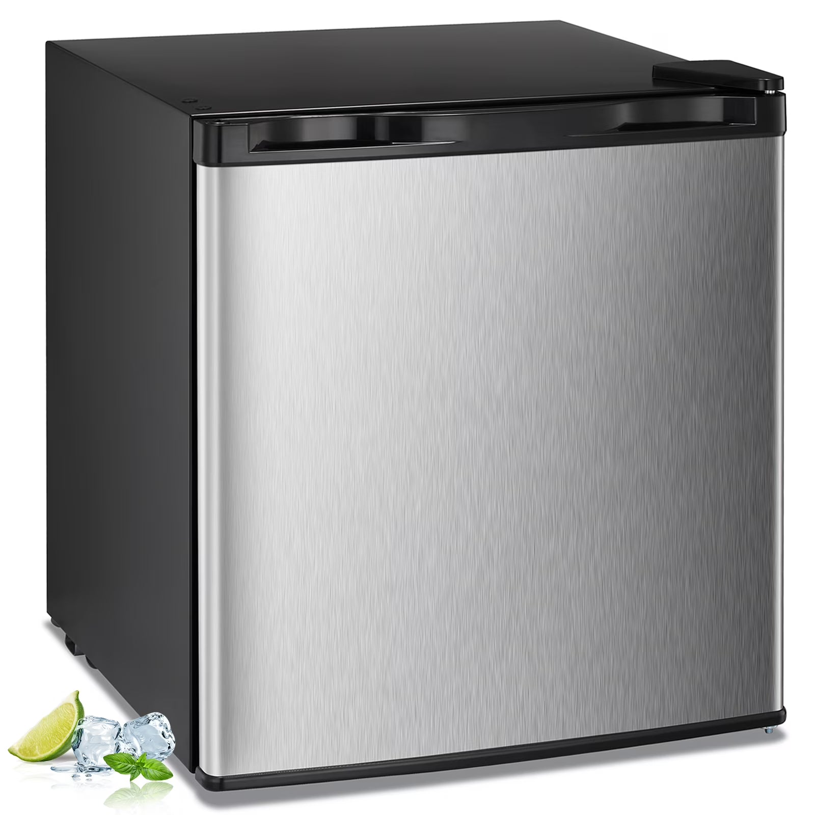 WAA Mini Freezer.1.1 Cu.ft Upright Freezer with Reversible Single Door.Removable Shelves.Small Freezer with Adjustable Thermostat for Home/Kitchen/Office (White)