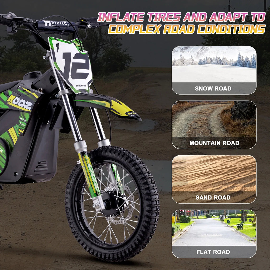 MotoTec 36v 1000w (HP112E) Electric Dirt Bike Blue