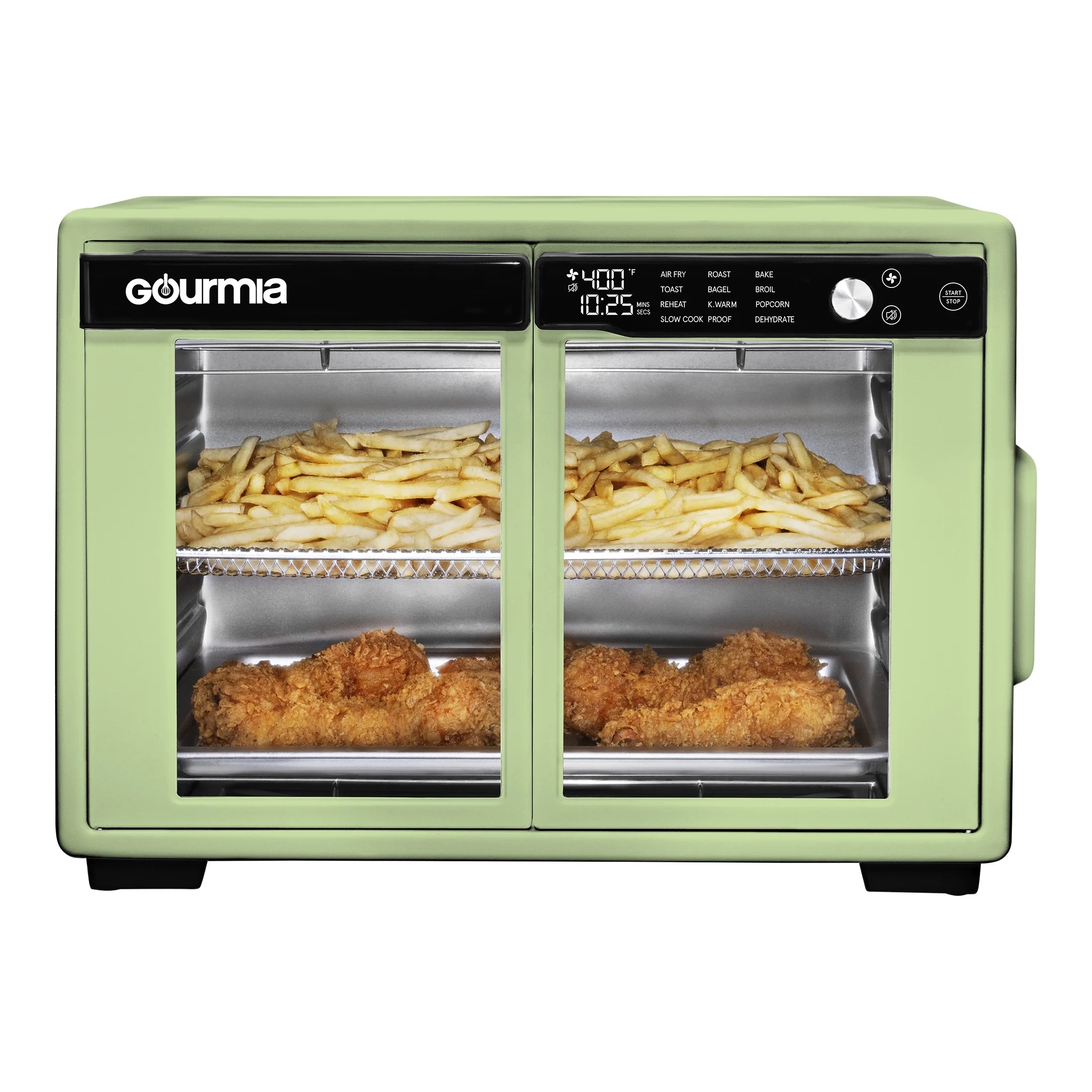 Gourmia 1700W 9-Slice Digital Toaster Oven Air Fryer. 12 Cooking Preset. 35L. Stainless Steel